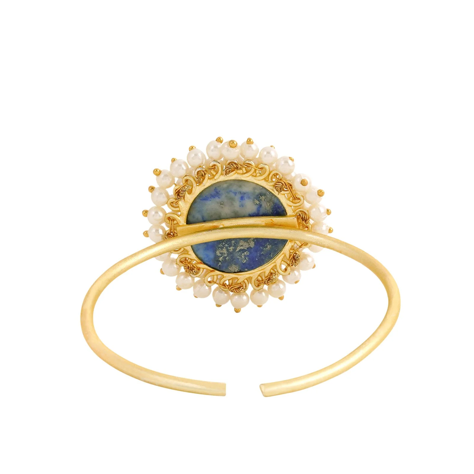 Teejh Aasita Blue Studded Pearl Bracelet - Image 4