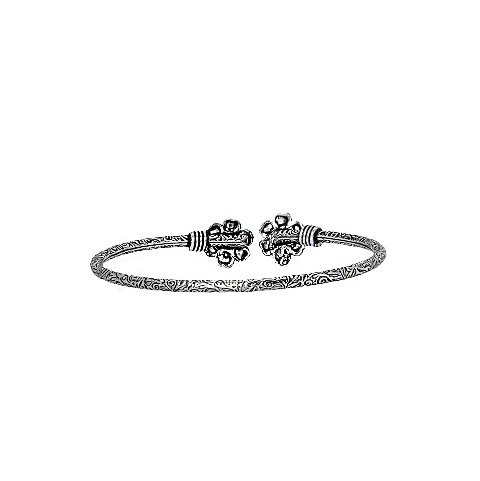 Teejh Aastha Silver Oxidised Floral Bracelet - Image 6