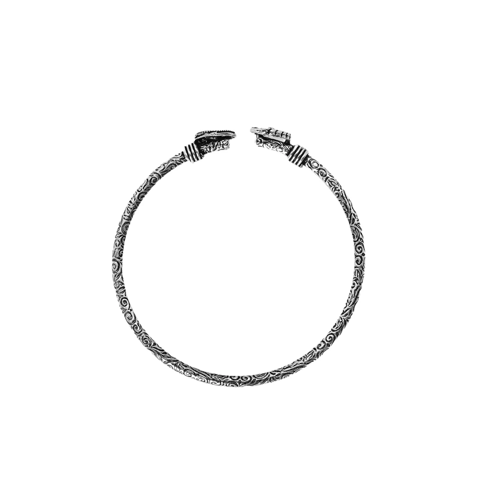 Teejh Aastha Silver Oxidised Peacock Bracelet - Image 5