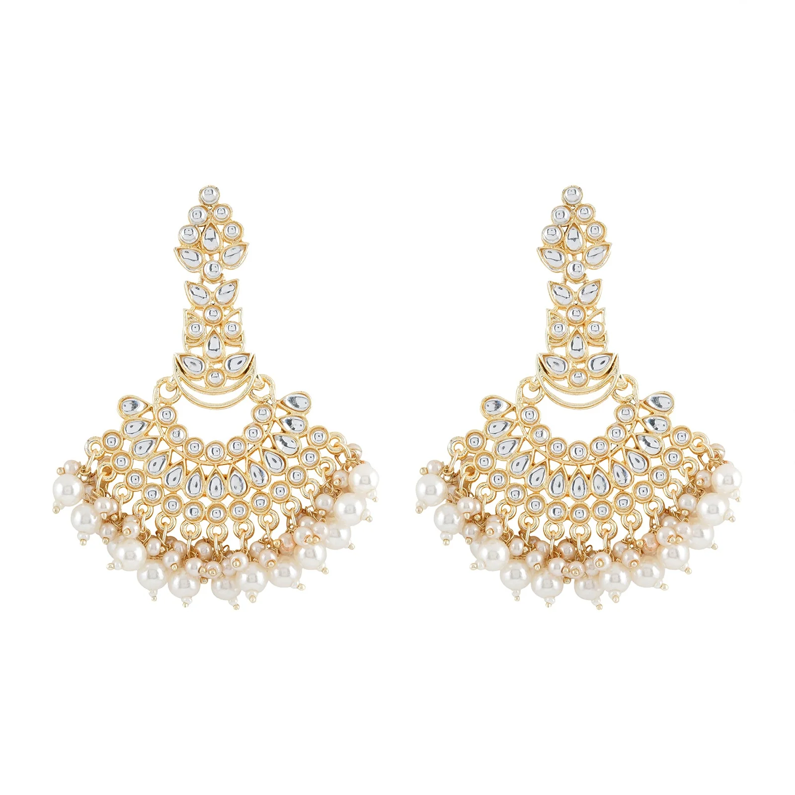 Teejh Adhira Pearl and Polki Maang Earring - Image 3