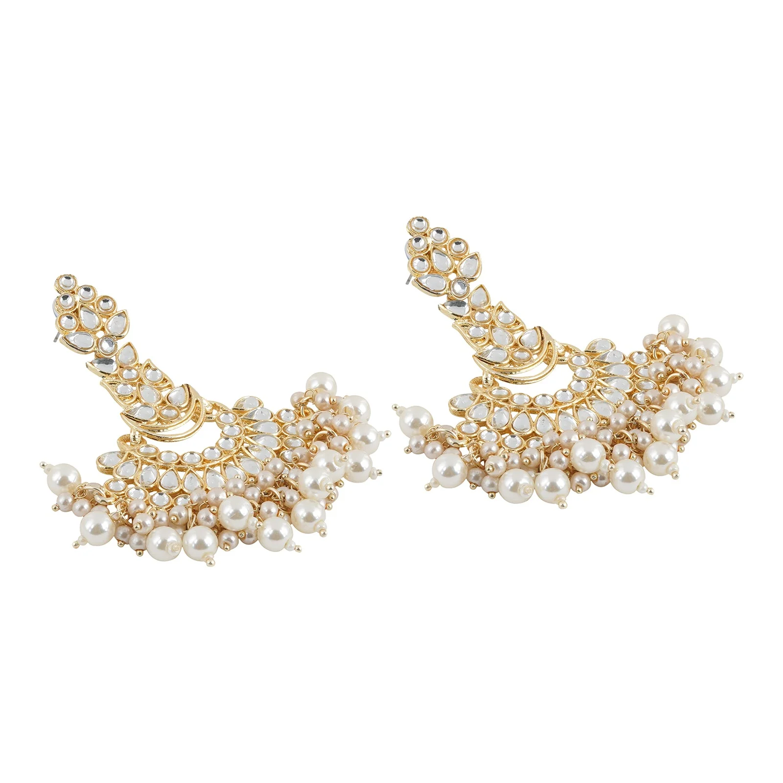 Teejh Adhira Pearl and Polki Maang Earring - Image 4