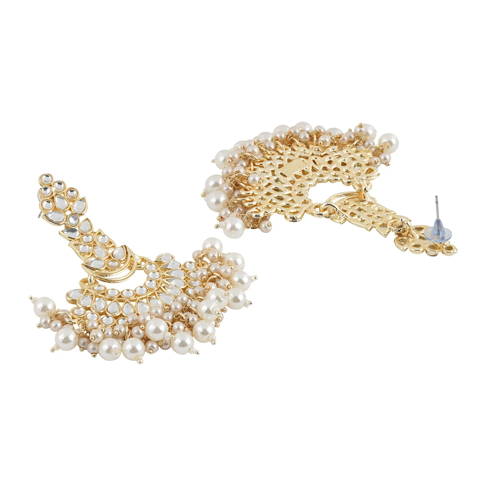 Teejh Adhira Pearl and Polki Maang Earring - Image 5