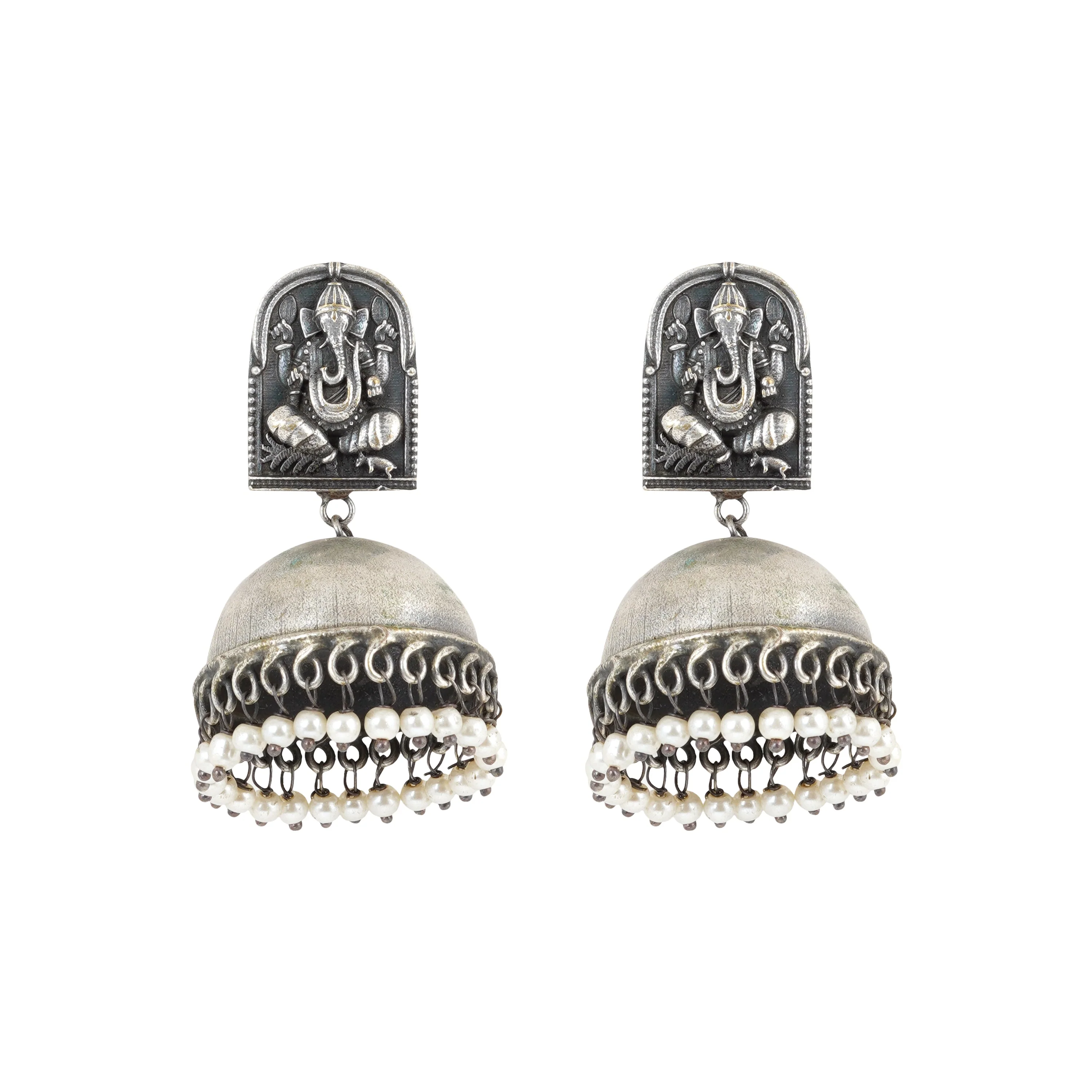 Teejh Aesha Silver Oxidised Earring - Image 3
