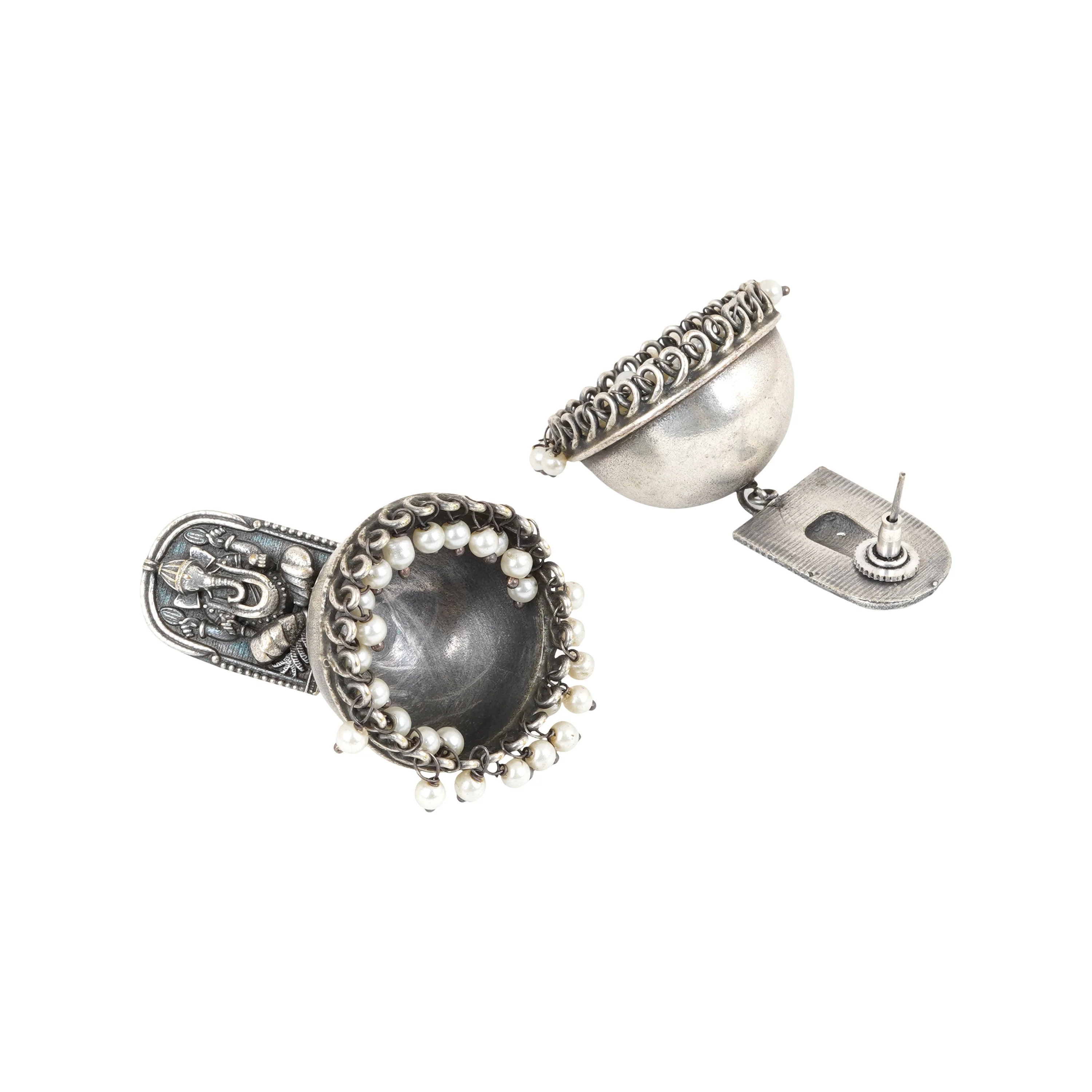 Teejh Aesha Silver Oxidised Earring - Image 4