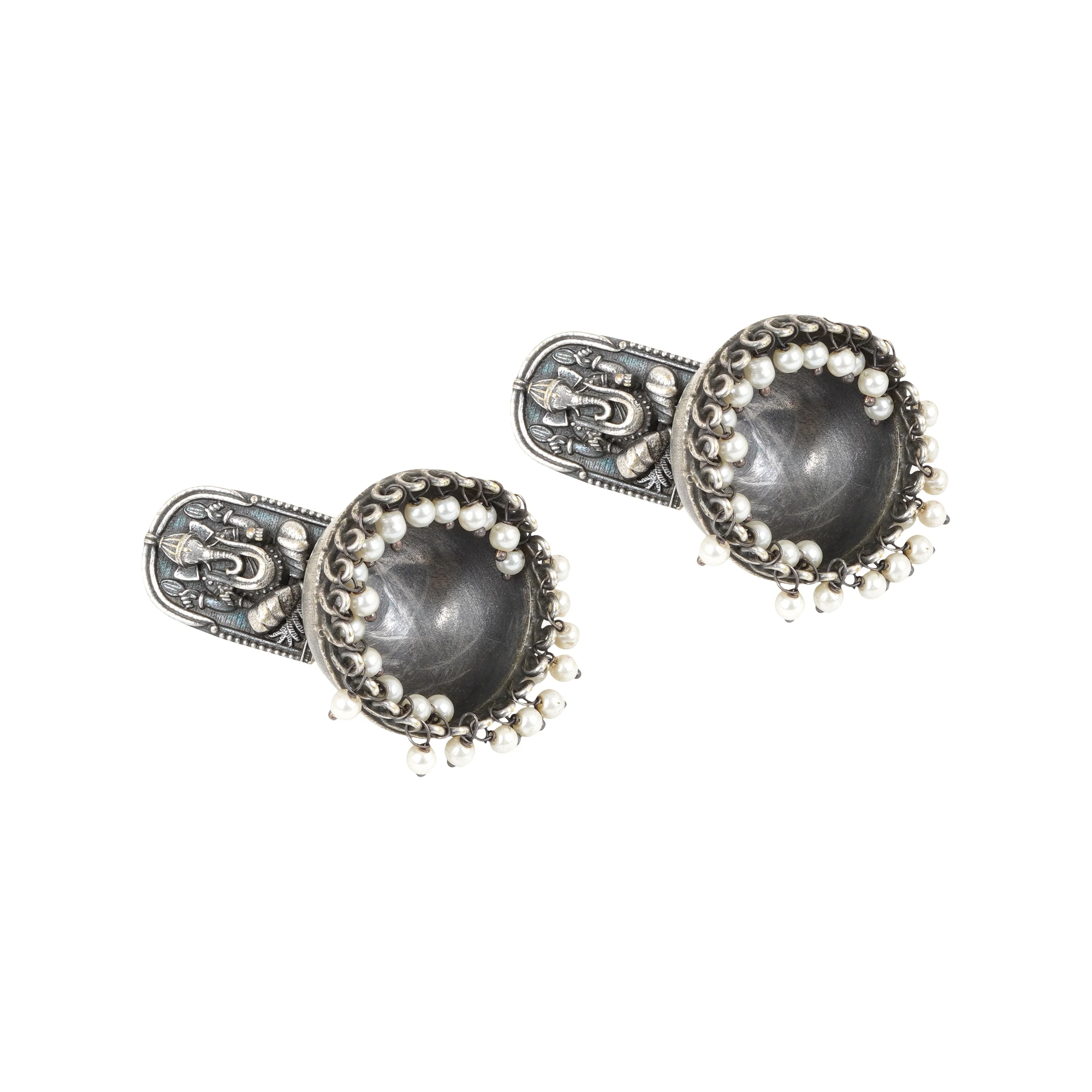 Teejh Aesha Silver Oxidised Earring - Image 5