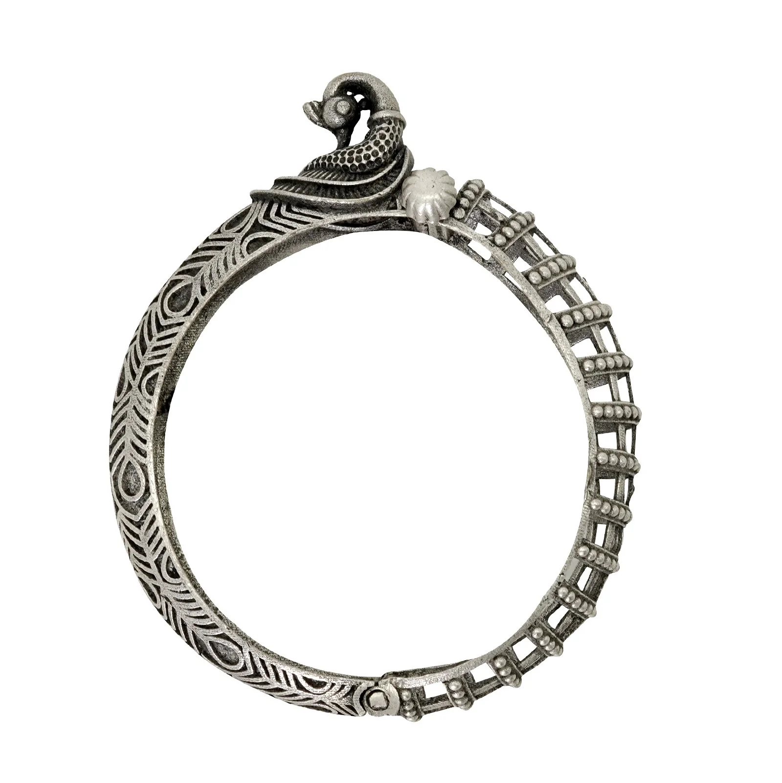 Teejh Aishay Silver Oxidised Bangle - Image 3