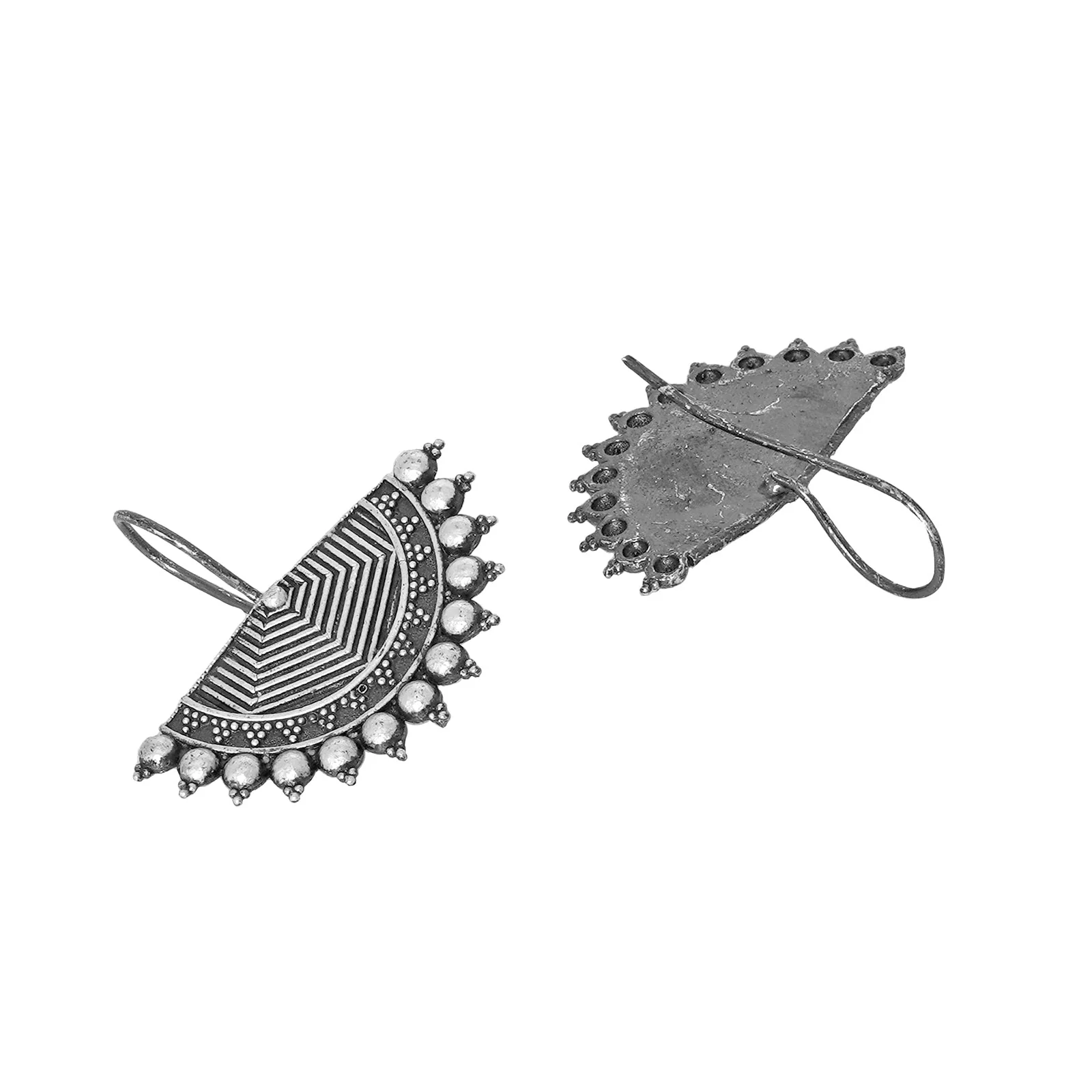 Teejh Aiyra Silver Oxidised Earrings - Image 3