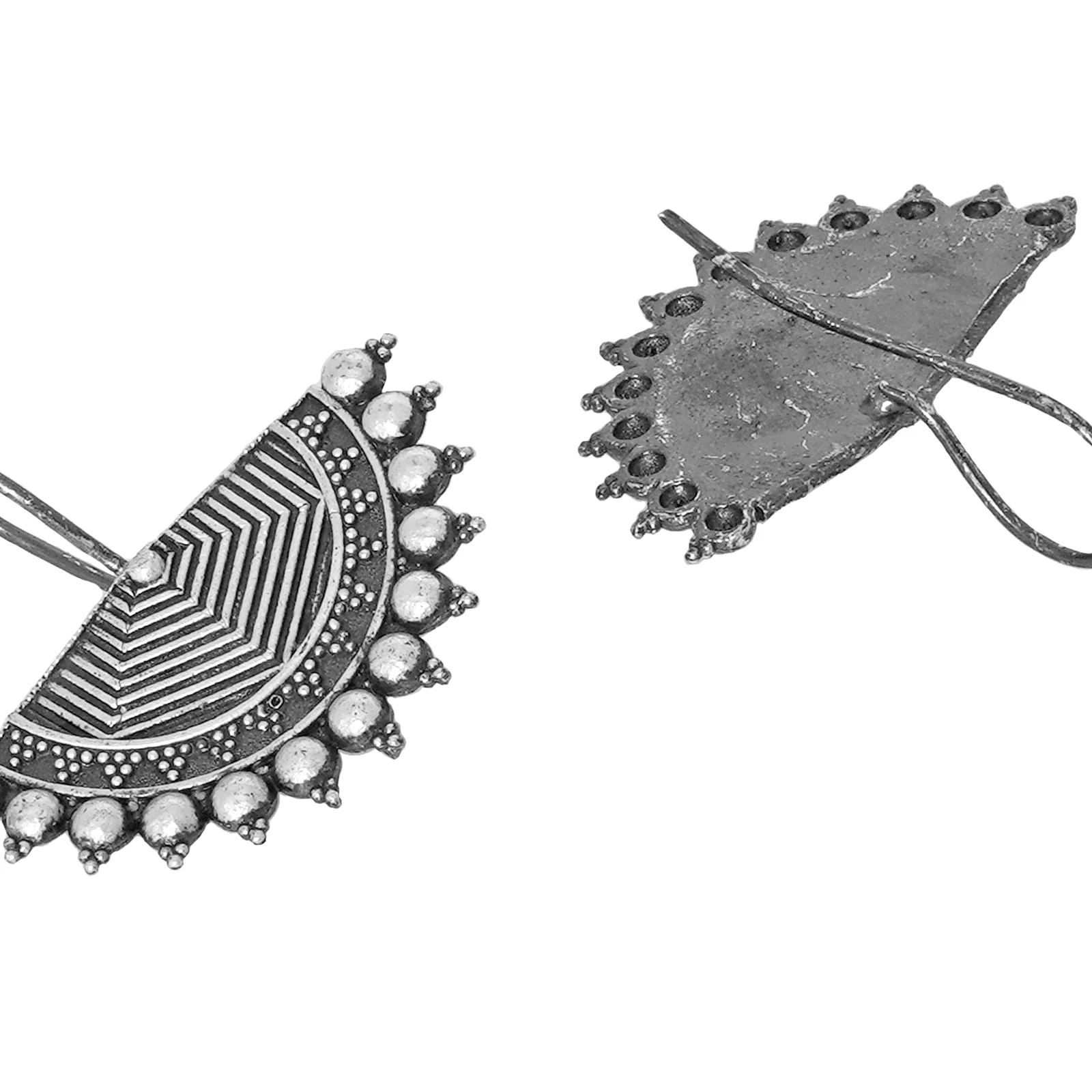 Teejh Aiyra Silver Oxidised Earrings - Image 4
