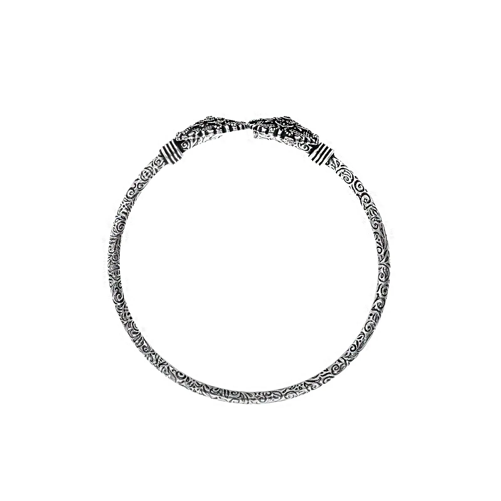 Teejh Akansha Silver Oxidised Floral Bracelet - Image 5