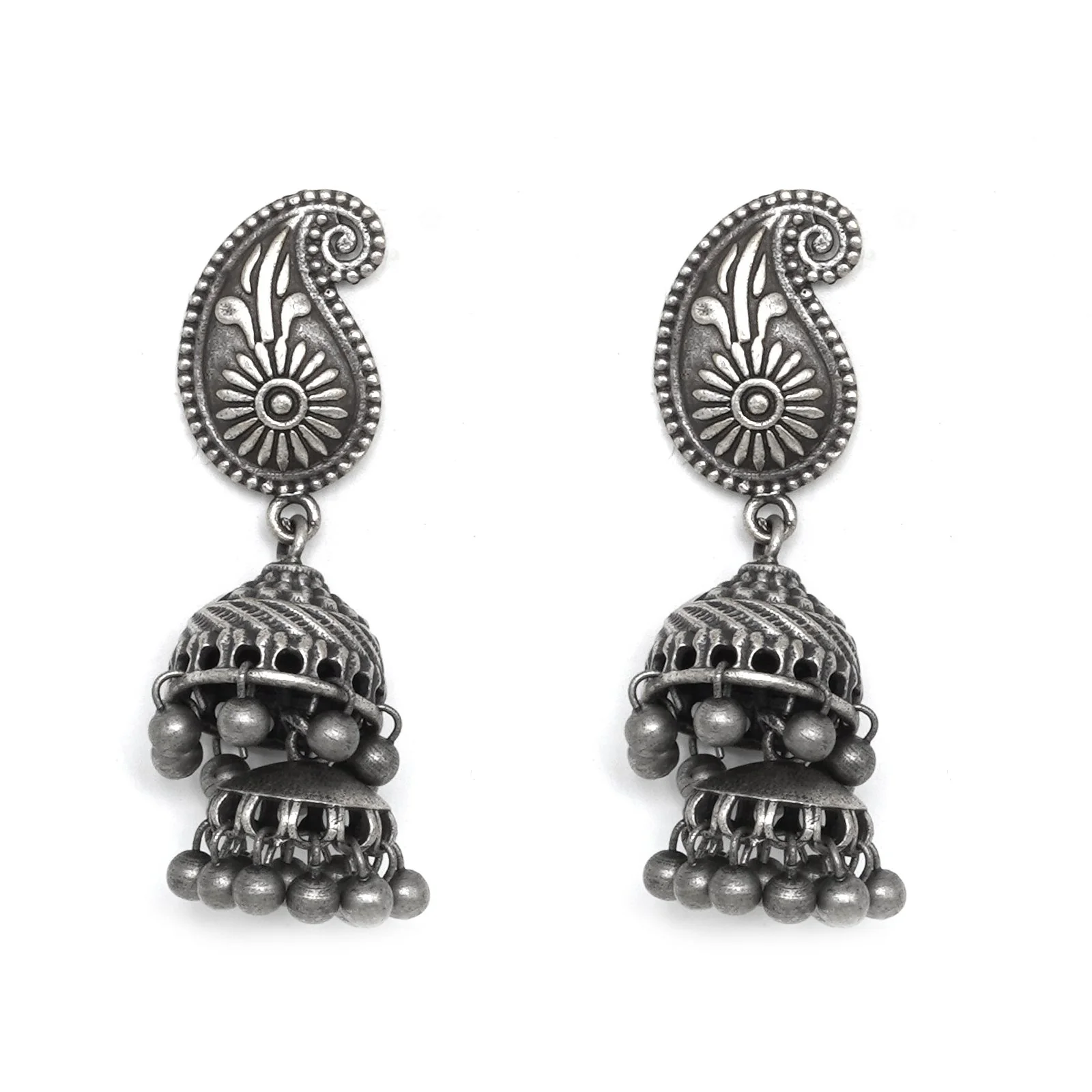 Teejh Akila Silver Oxidised Jewelry Gift Set - Image 3