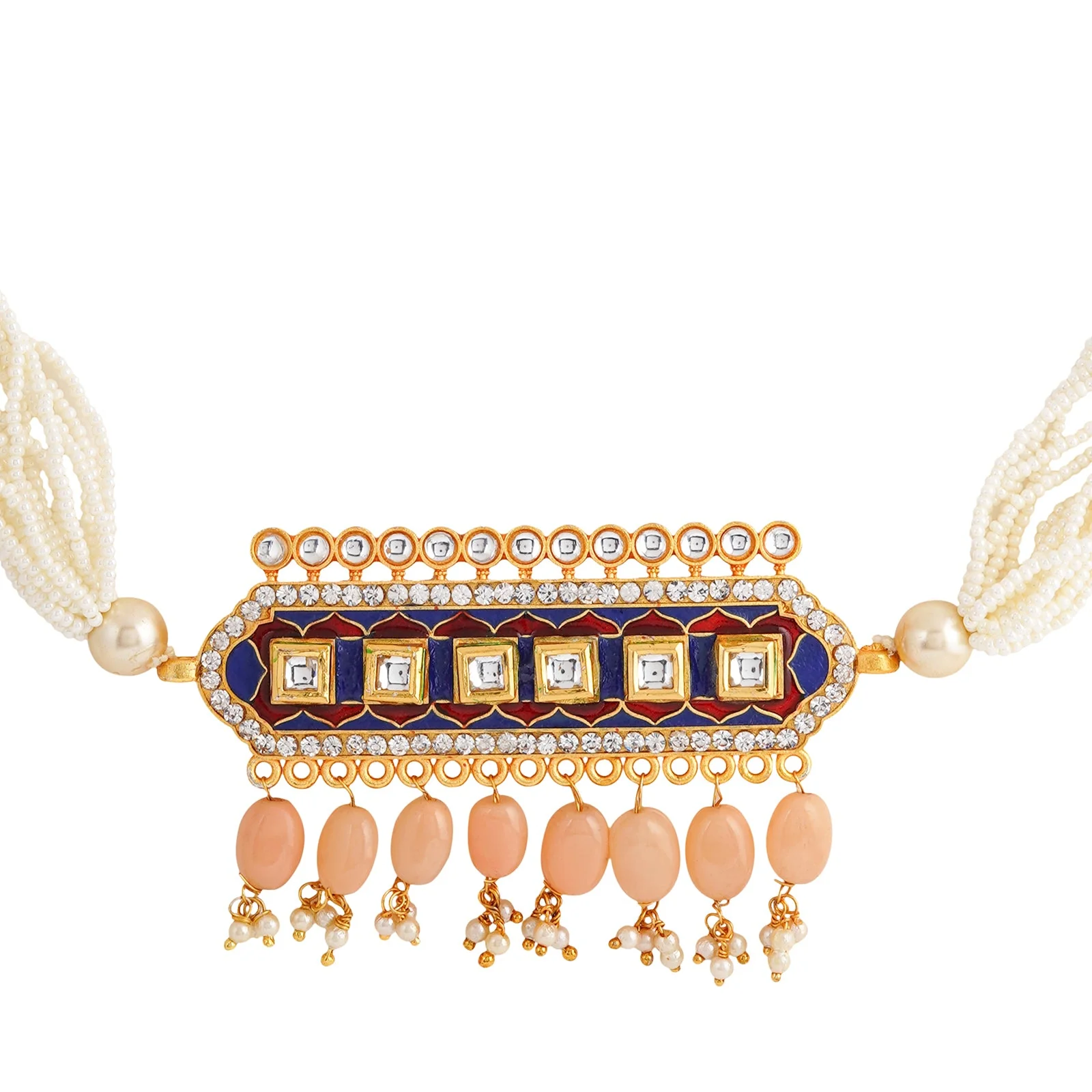 Teejh Akruti Blue Necklace Set - Image 4