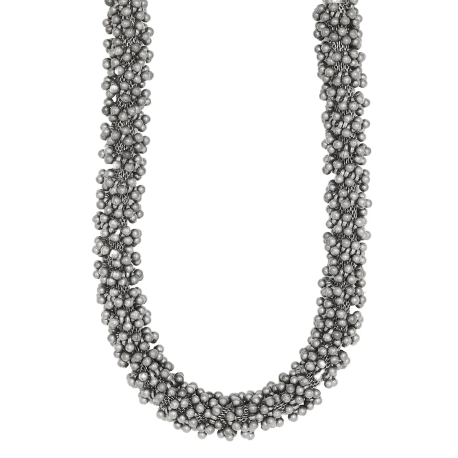 Teejh Alvie Ghungroo Silver Oxidised Necklace - Image 4