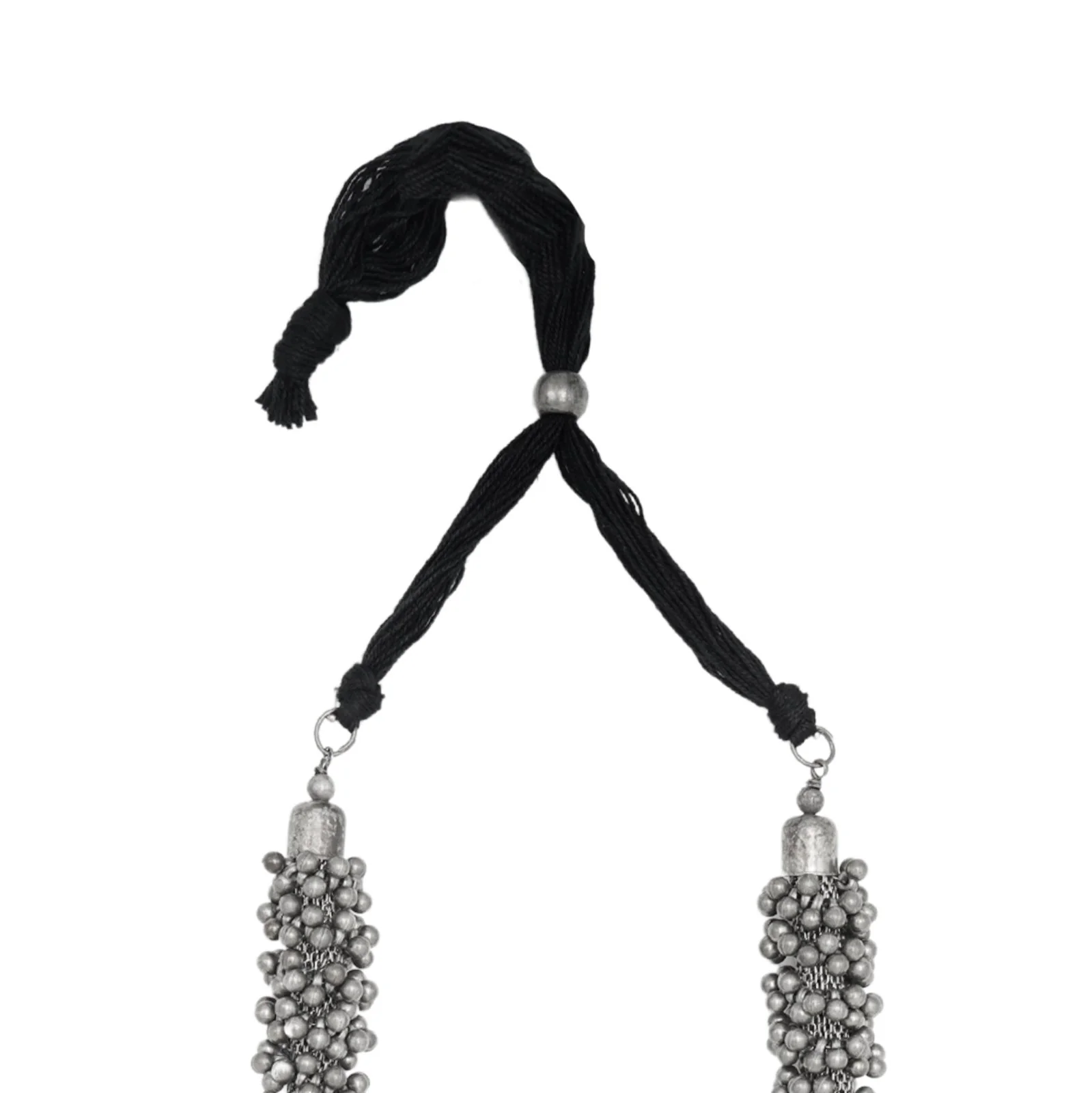 Teejh Alvie Ghungroo Silver Oxidised Necklace - Image 5
