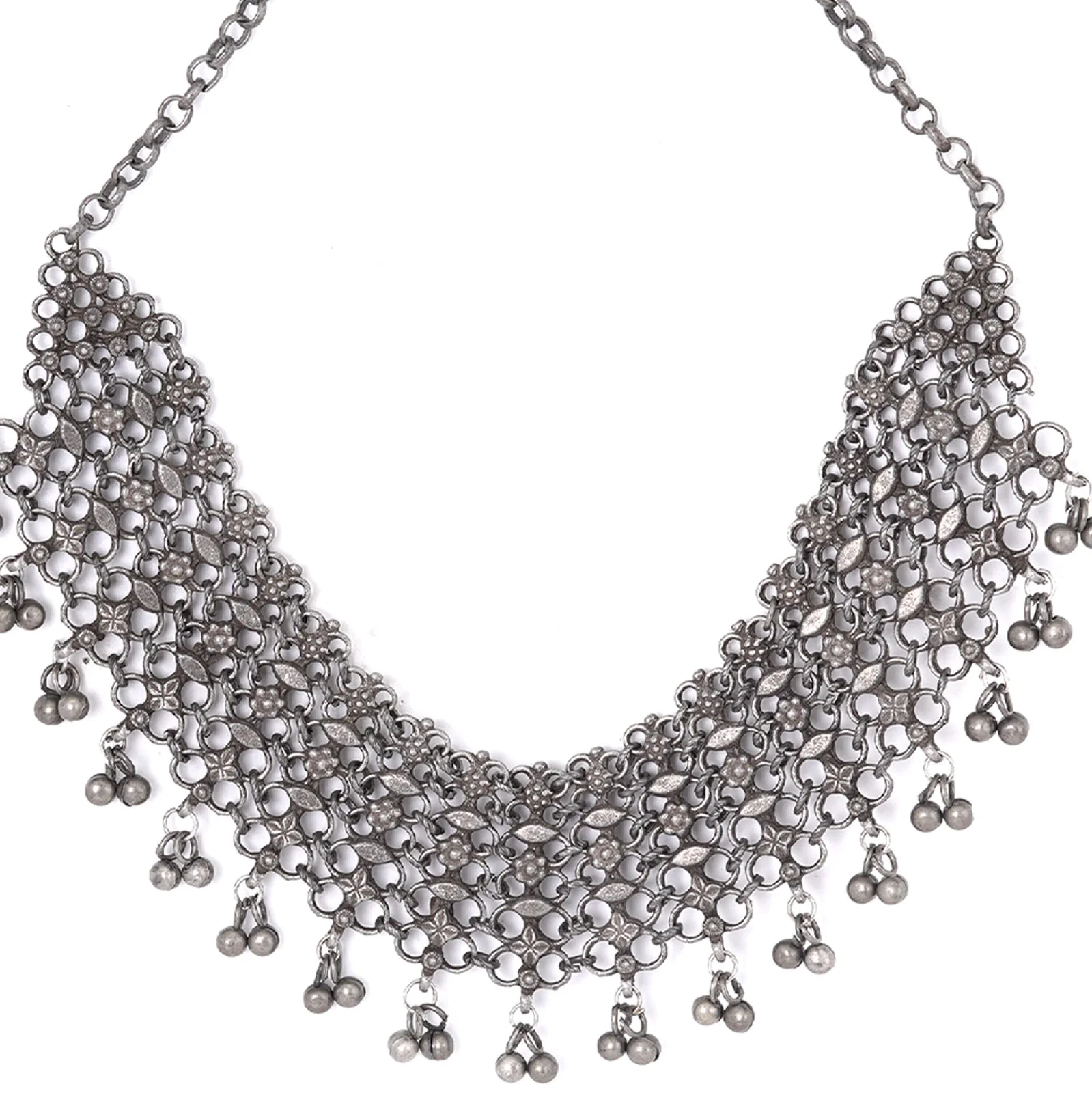 Teejh Alvira Antique Silver Polish Necklace - Image 4