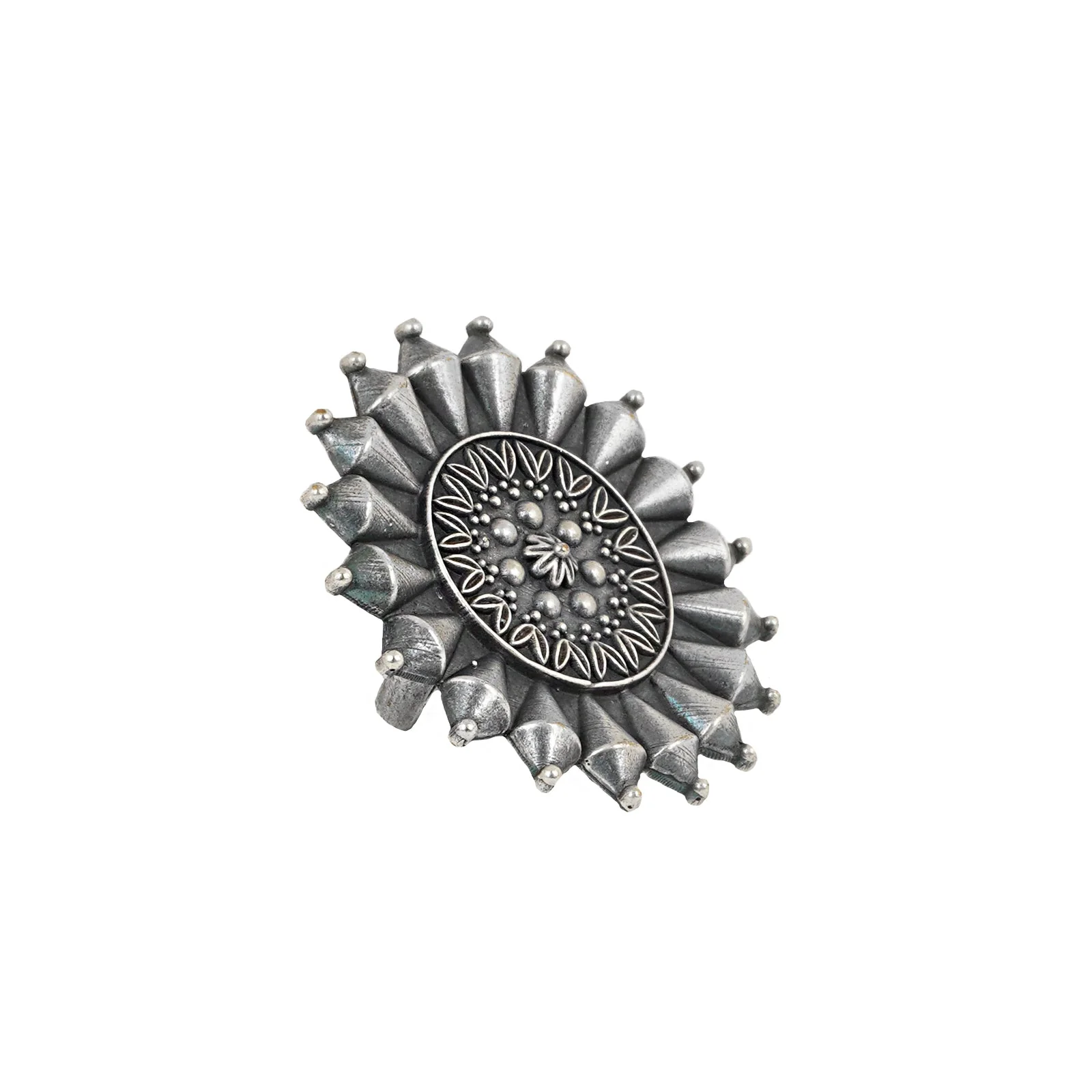 Teejh Amodini Silver Oxidised Ring - Image 4