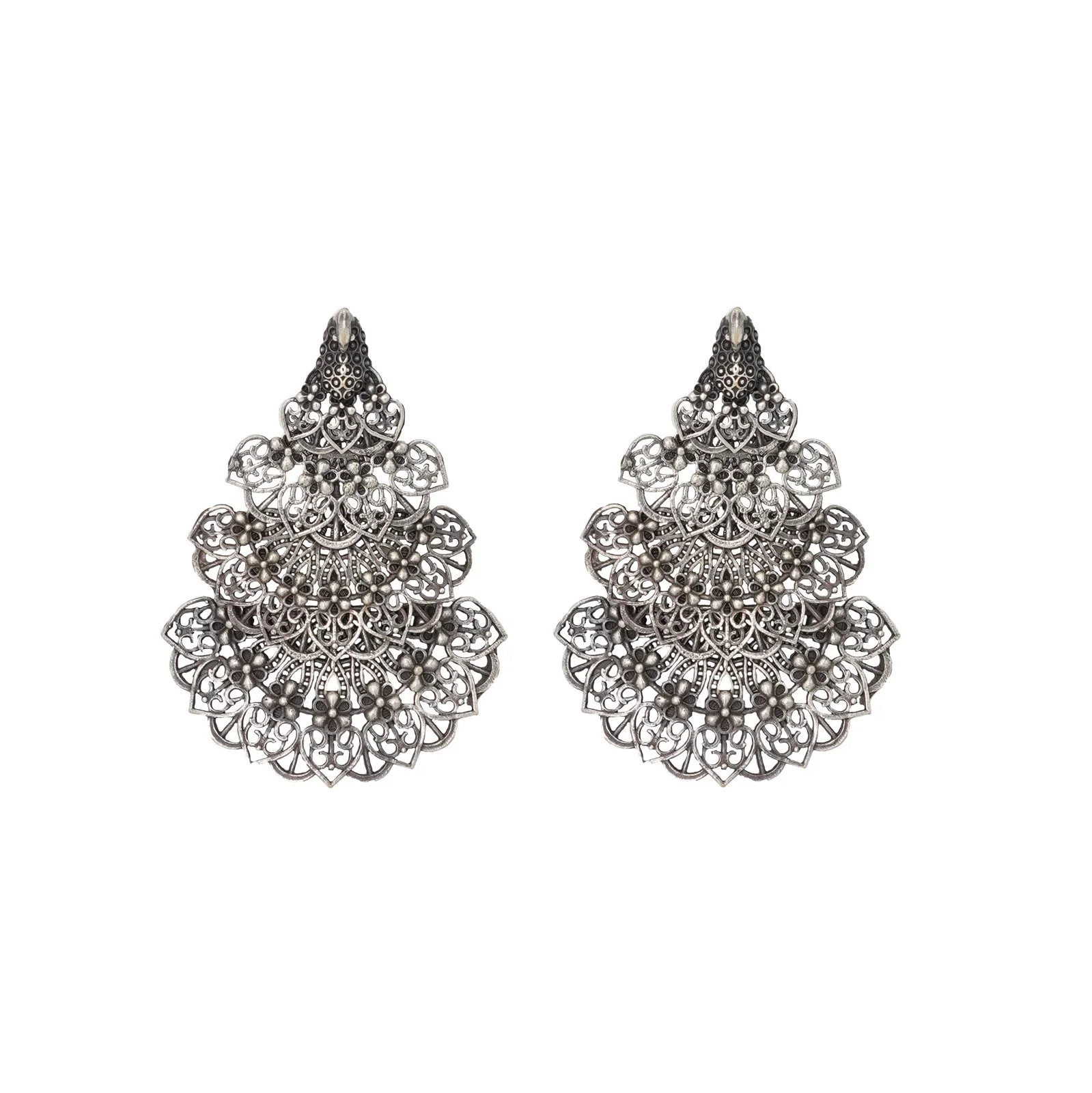 Teejh Anandita Silver Oxidised Earrings - Image 3