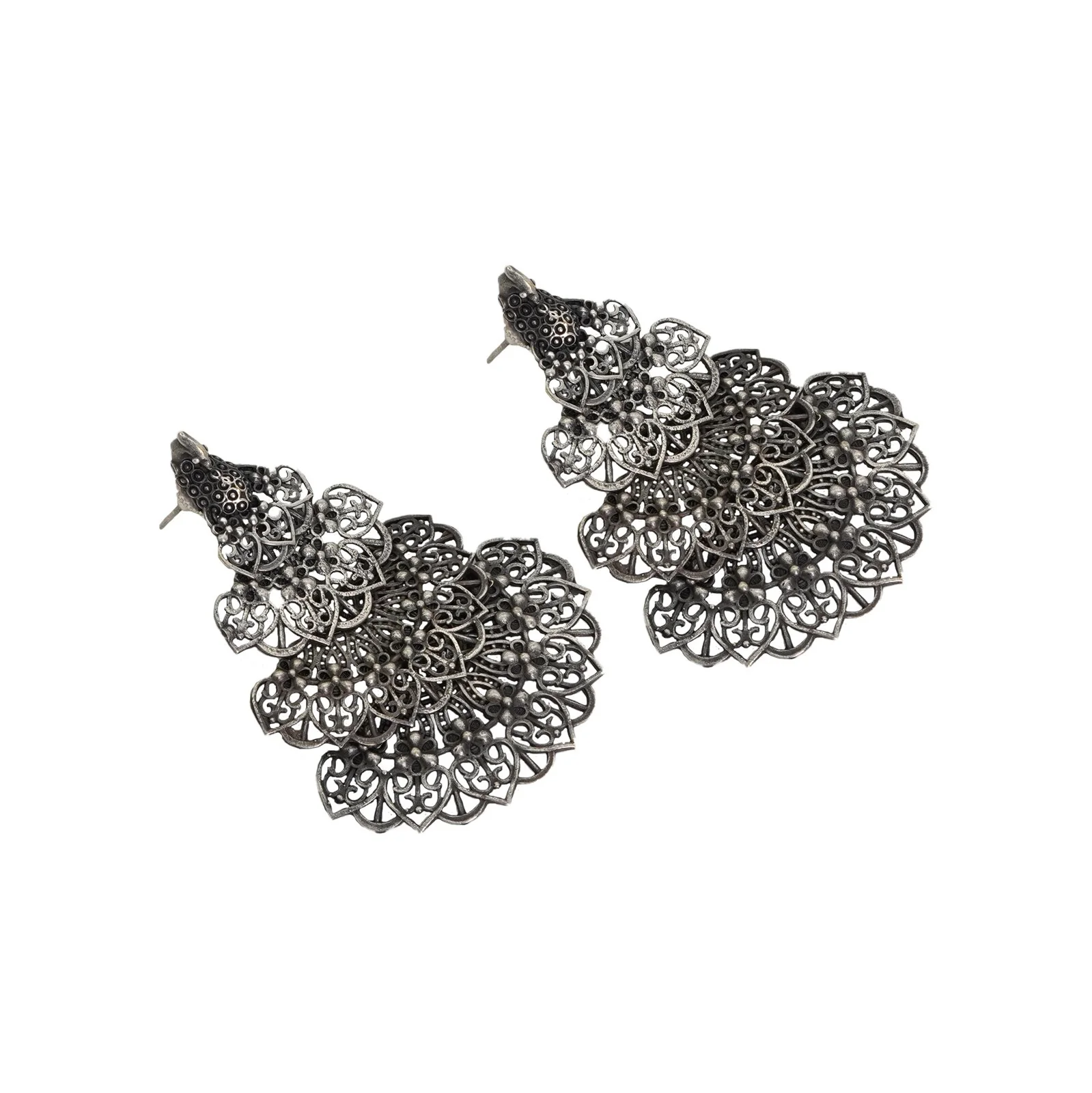 Teejh Anandita Silver Oxidised Earrings - Image 4