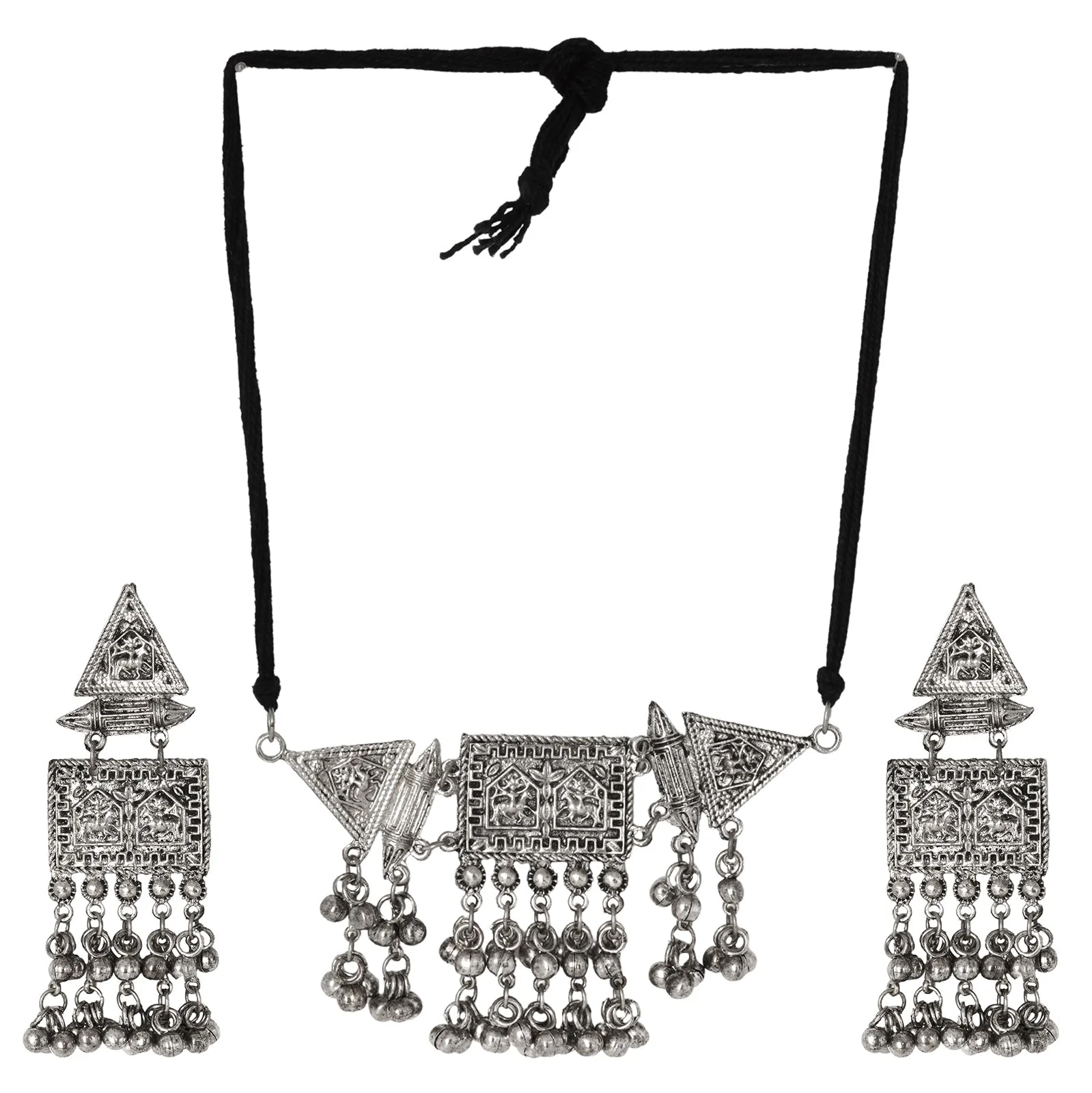 Teejh Anasha Silver Oxidised Jewelry Gift Set - Image 2