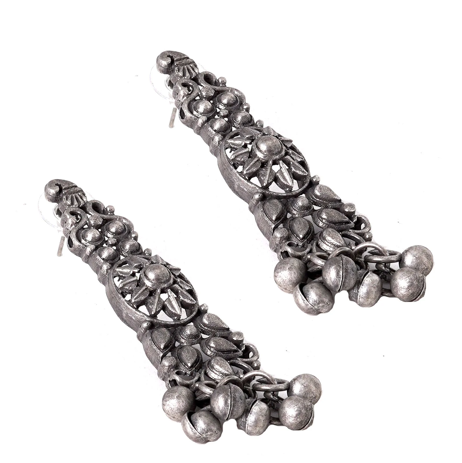 Teejh Anay Antique Silver Polish Choker Necklace Set - Image 10