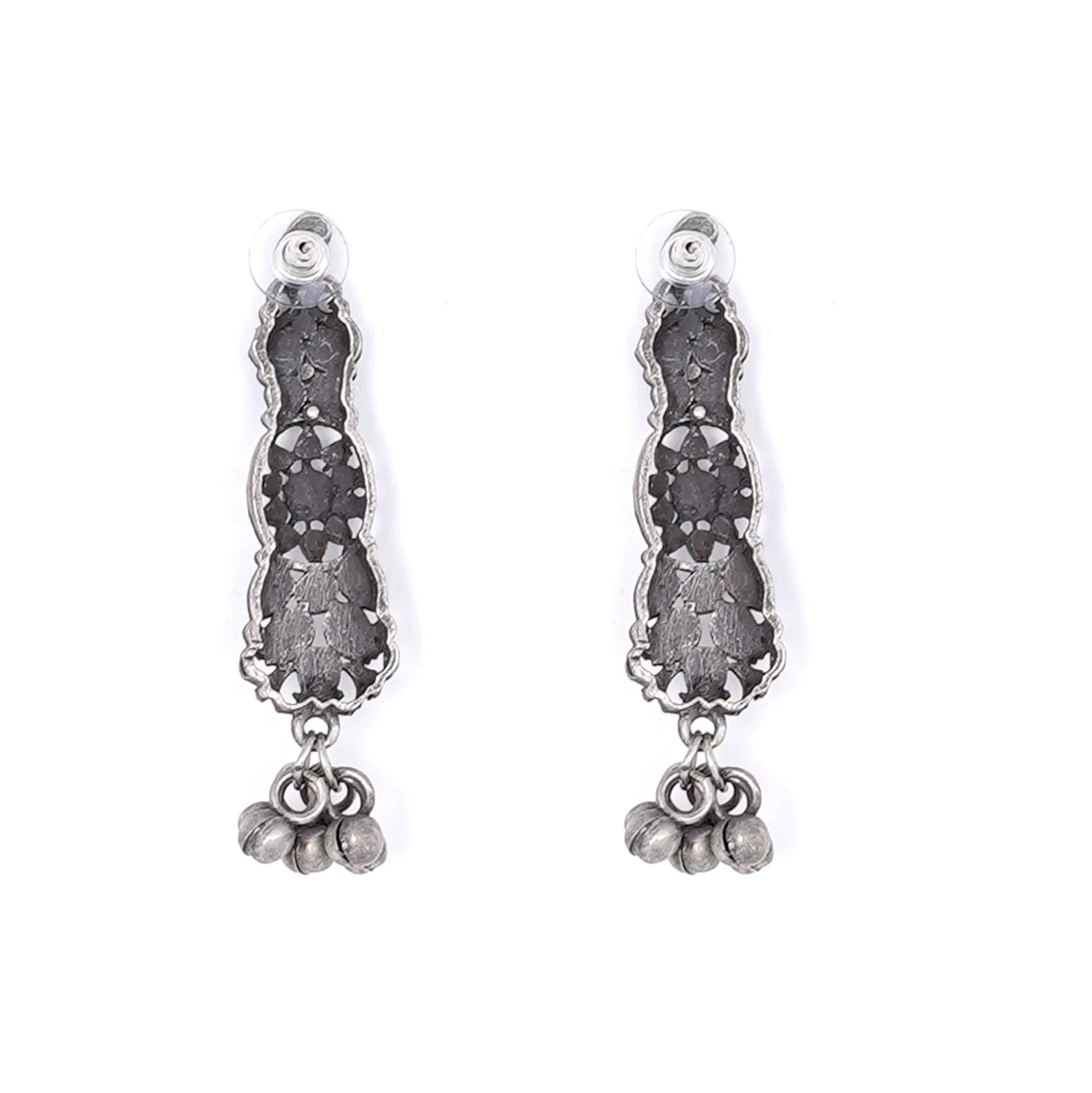 Teejh Anay Antique Silver Polish Choker Necklace Set - Image 11