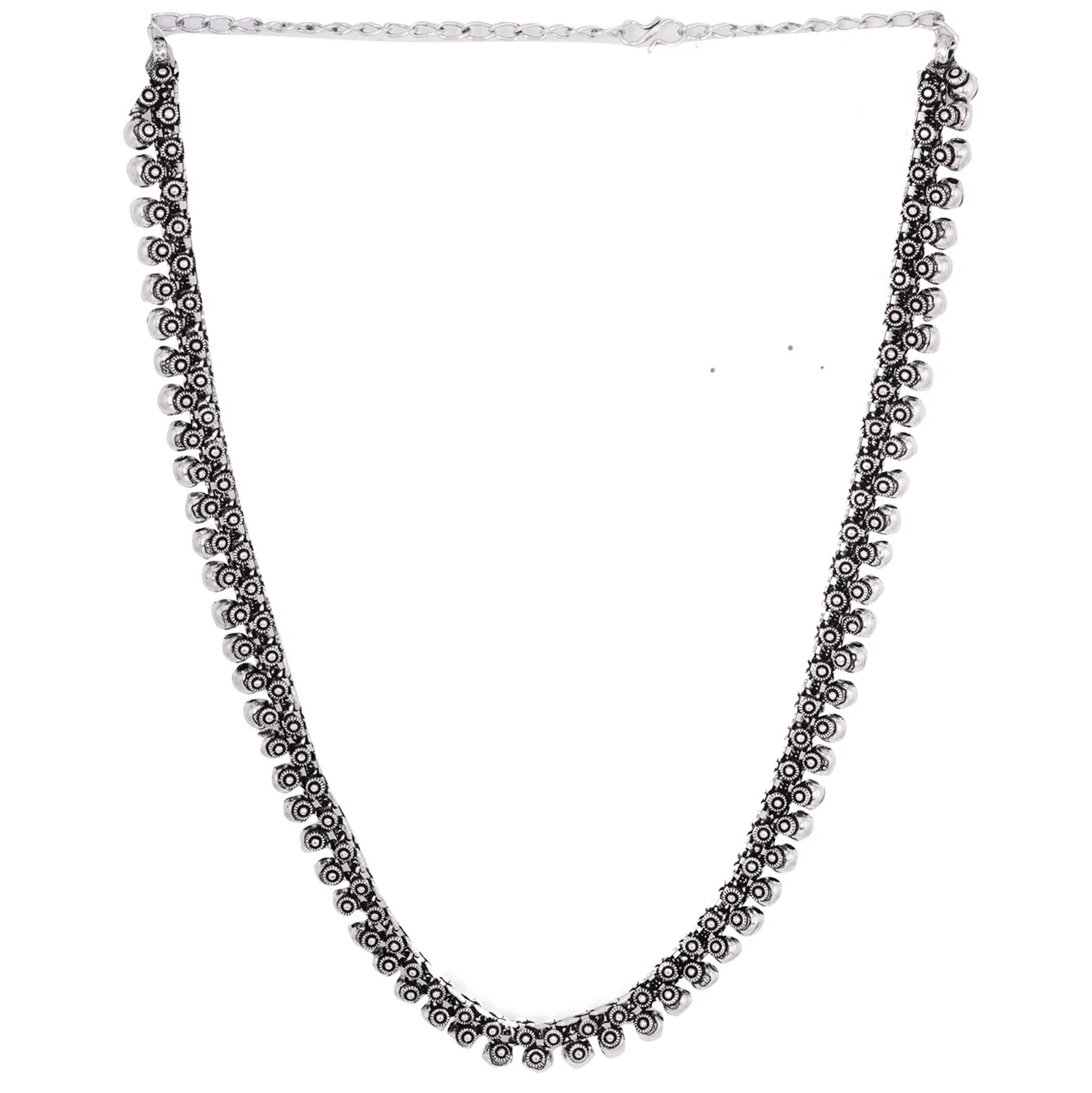 Teejh Anwita Long Ethnic Silver Oxidised Necklace - Image 3