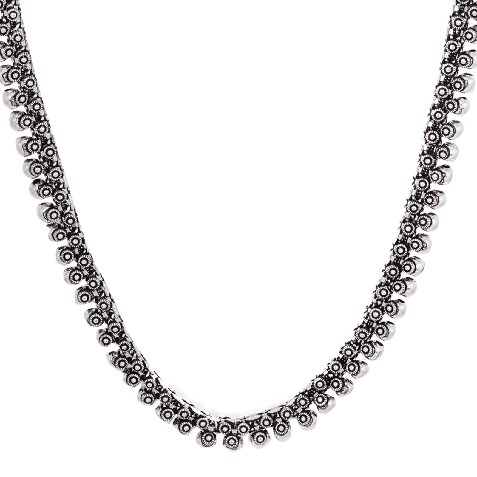 Teejh Anwita Long Ethnic Silver Oxidised Necklace - Image 4