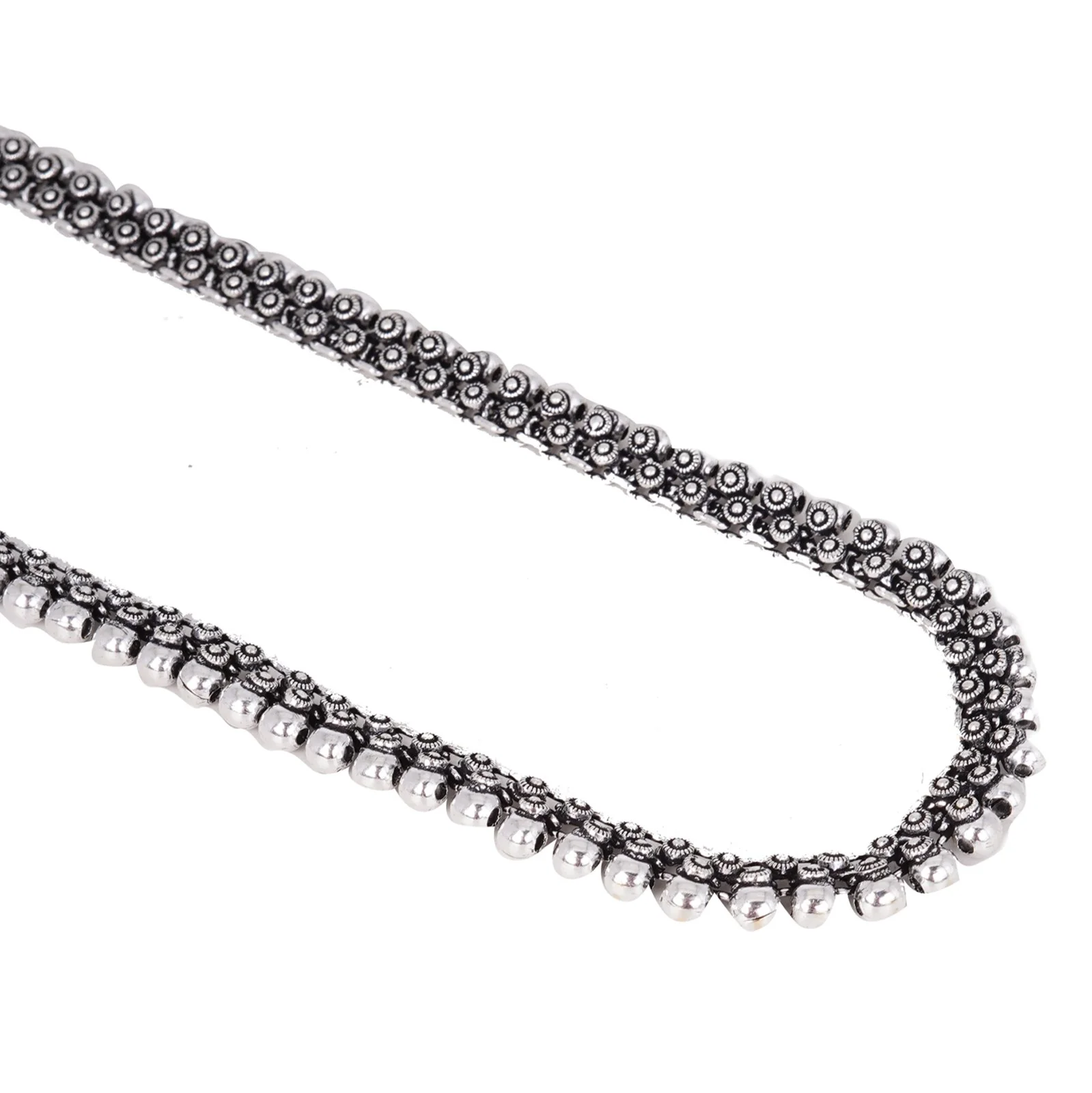 Teejh Anwita Long Ethnic Silver Oxidised Necklace - Image 5