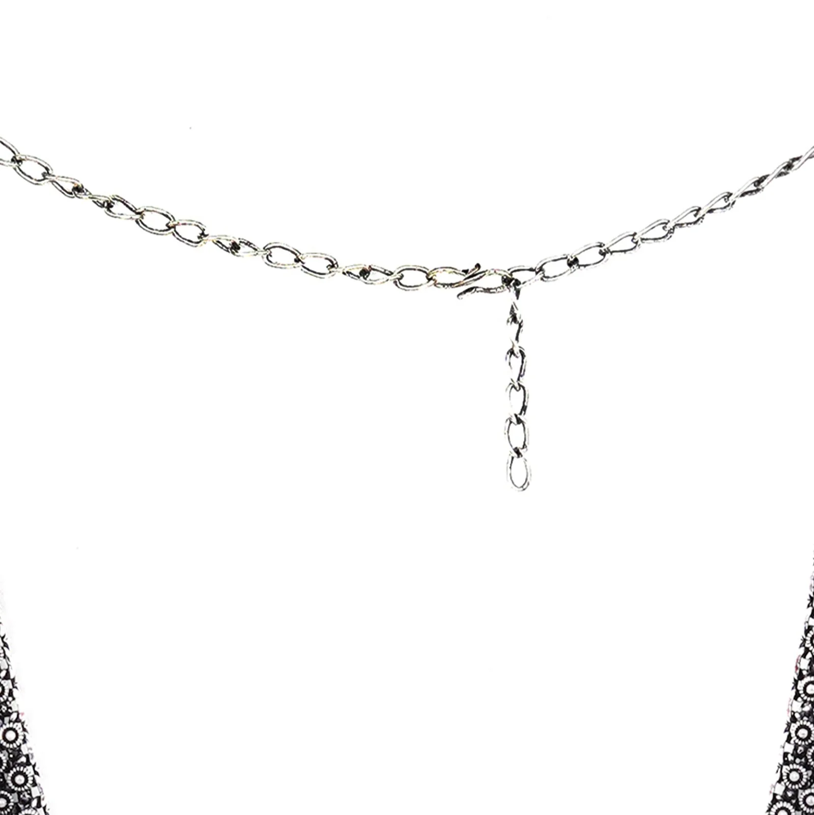 Teejh Anwita Long Ethnic Silver Oxidised Necklace - Image 6