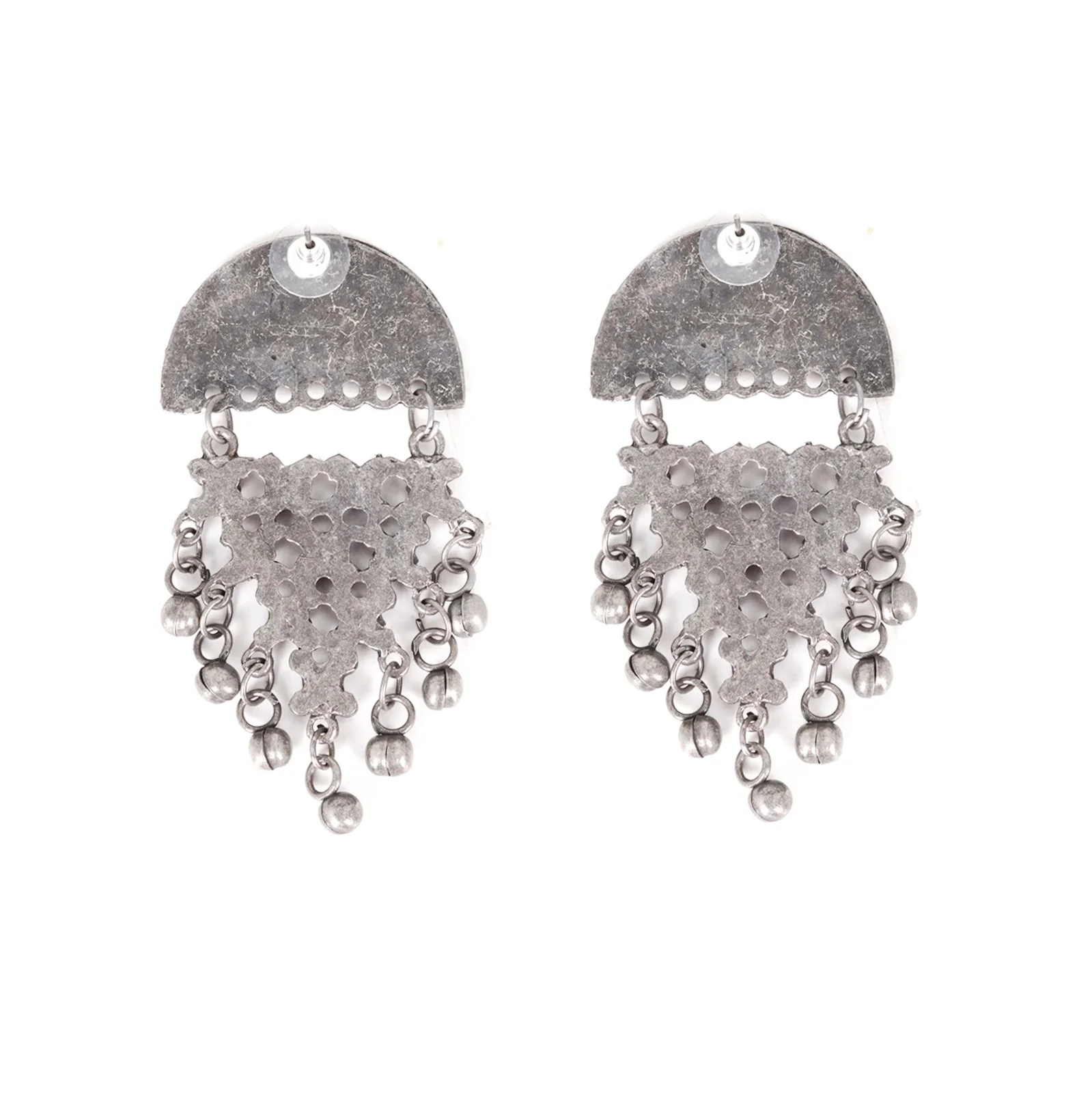 Teejh Arnika Antique Silver Polish Ghungroo EarTeejh Rings - Image 5