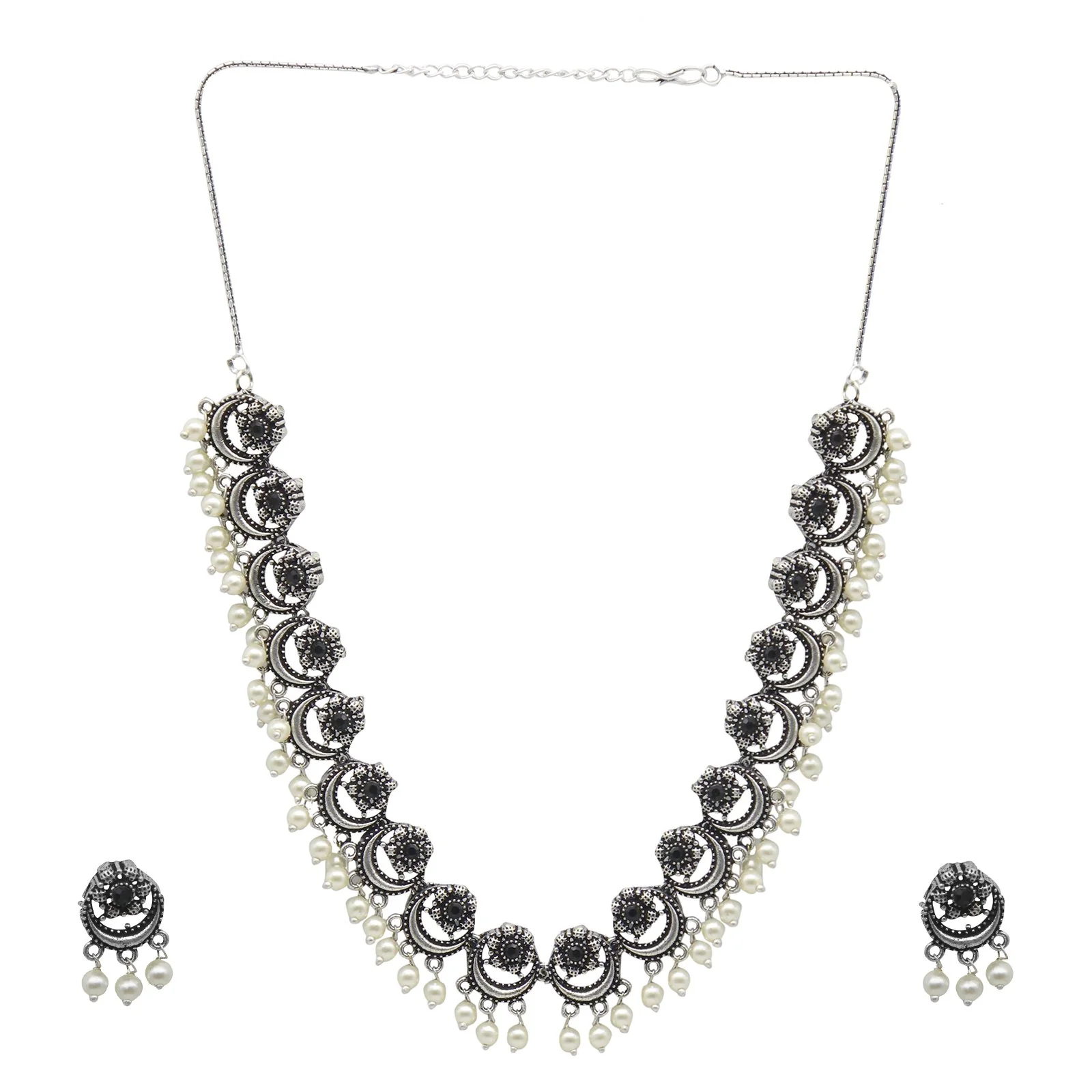 Teejh Ashvi Metallic Silver Oxidized Jewelry Gift Set - Image 2
