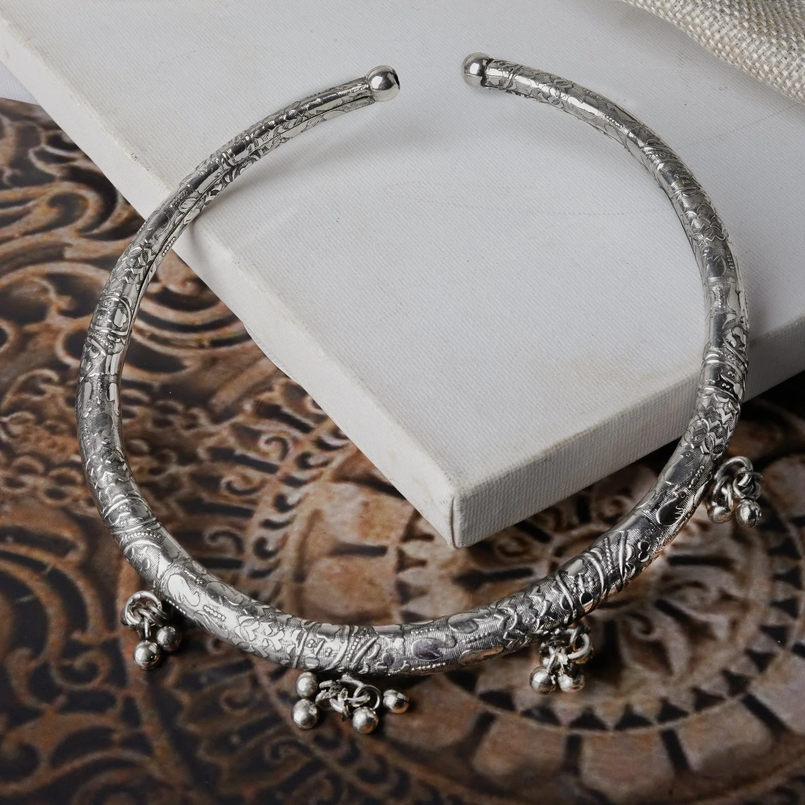 Teejh Bekuri Silver Oxidised Necklace - Image 2