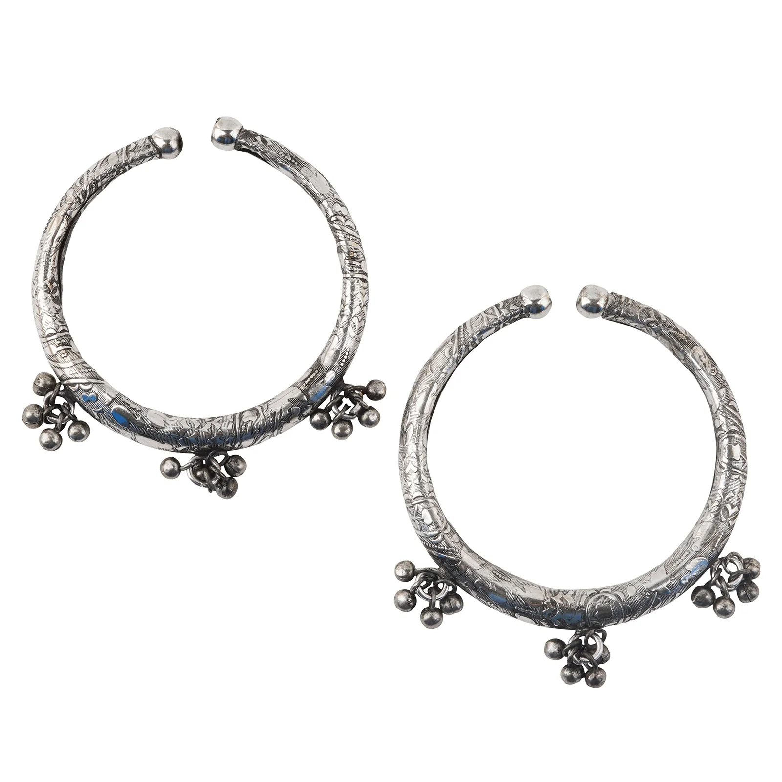 Teejh Bhanvi Silver Oxidised Anklet - Image 4