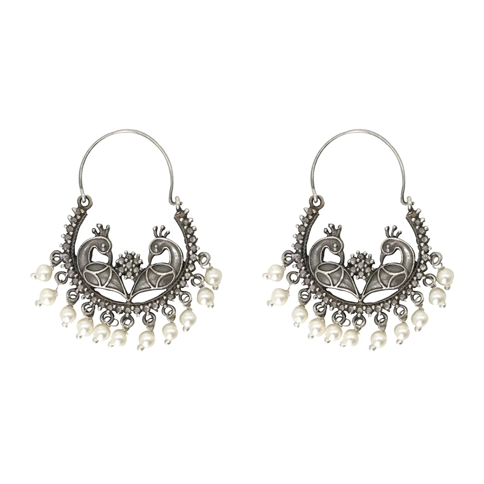 Teejh Bhuvika Silver Oxidised Earrings - Image 2