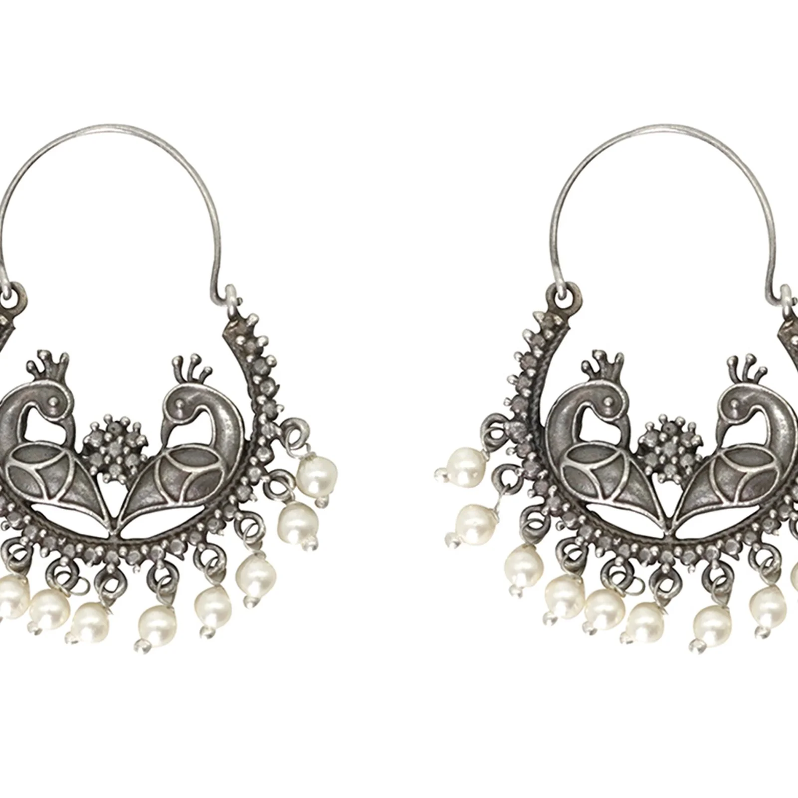 Teejh Bhuvika Silver Oxidised Earrings - Image 3