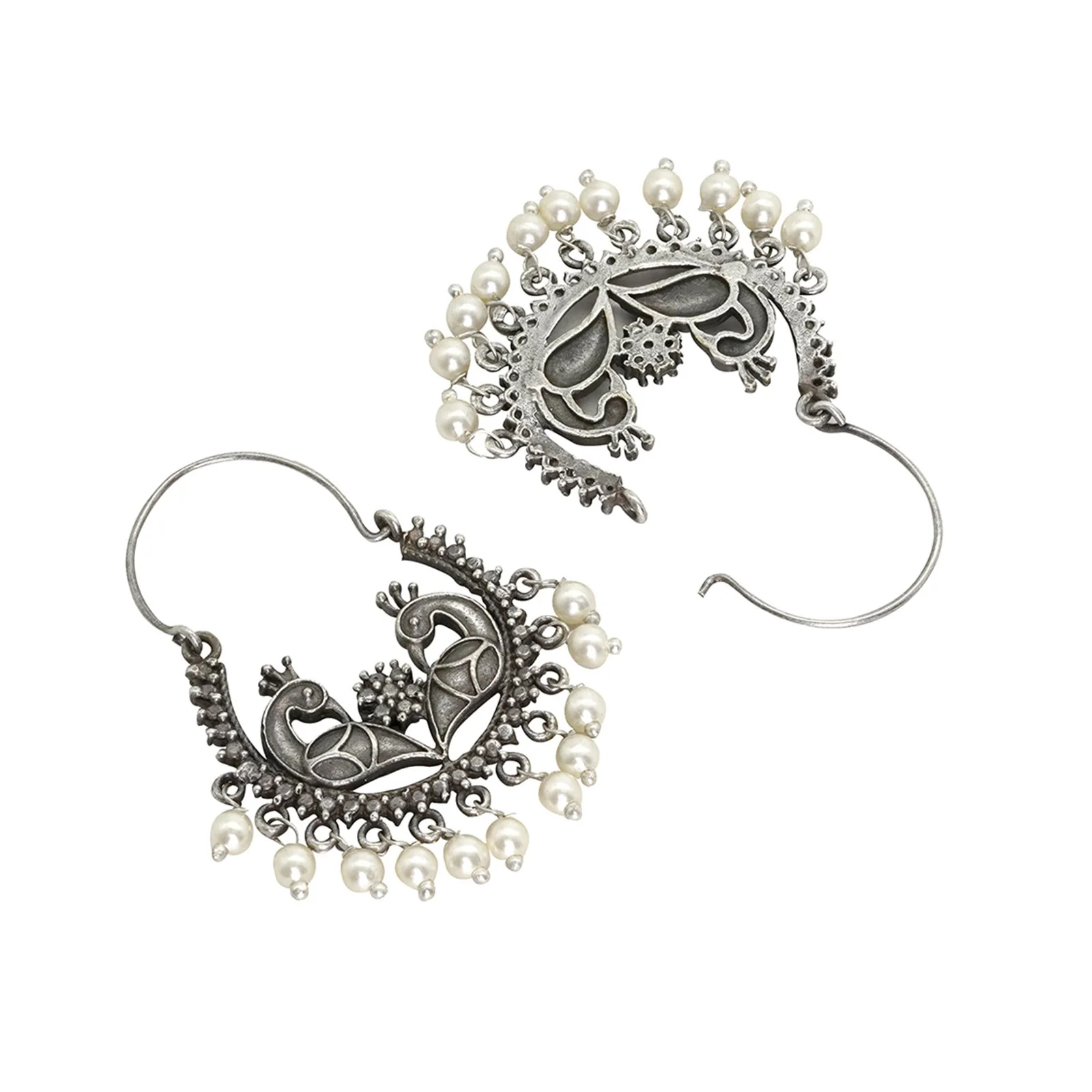 Teejh Bhuvika Silver Oxidised Earrings - Image 4