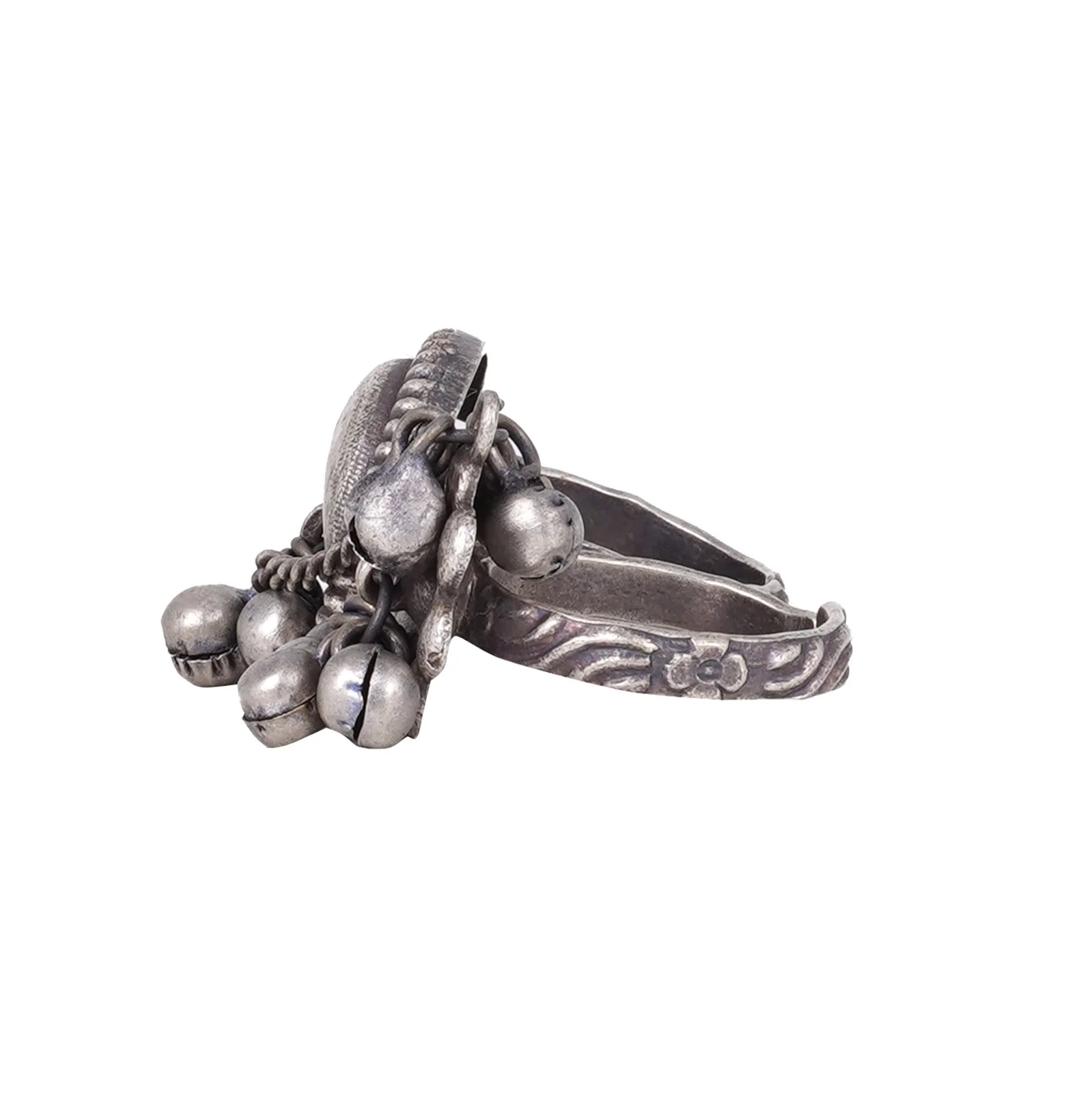 Teejh Chaithra Antique Silver Polish Teejh Ring - Image 7