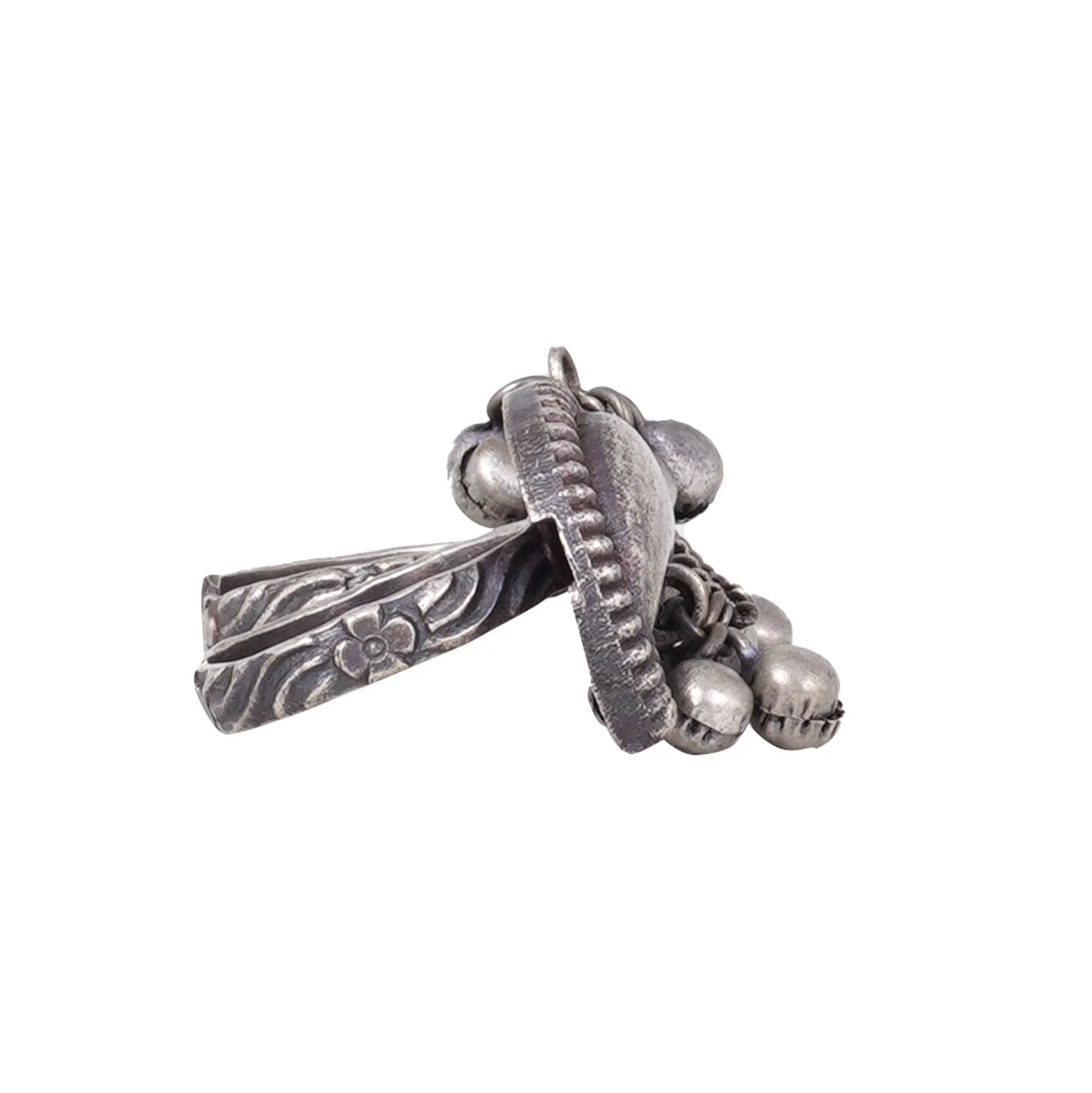 Teejh Chaithra Antique Silver Polish Teejh Ring - Image 8