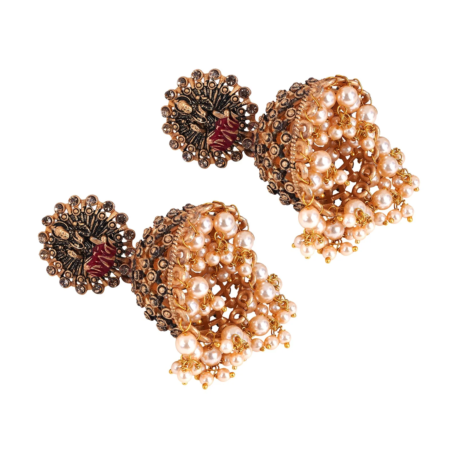 Teejh Chakriya  Pink Gold Enamel Earrings - Image 5
