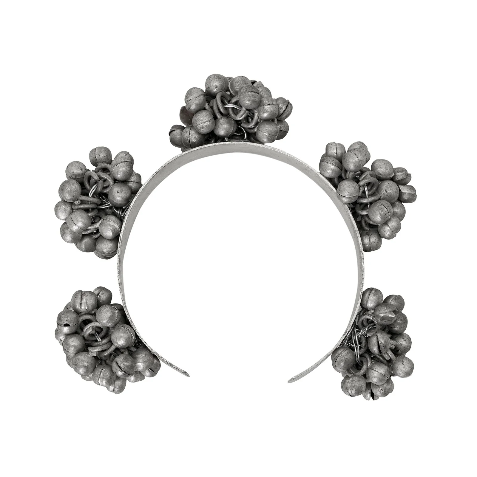 Teejh Chandhini Silver Oxidised Ghungroo Bracelet - Image 5