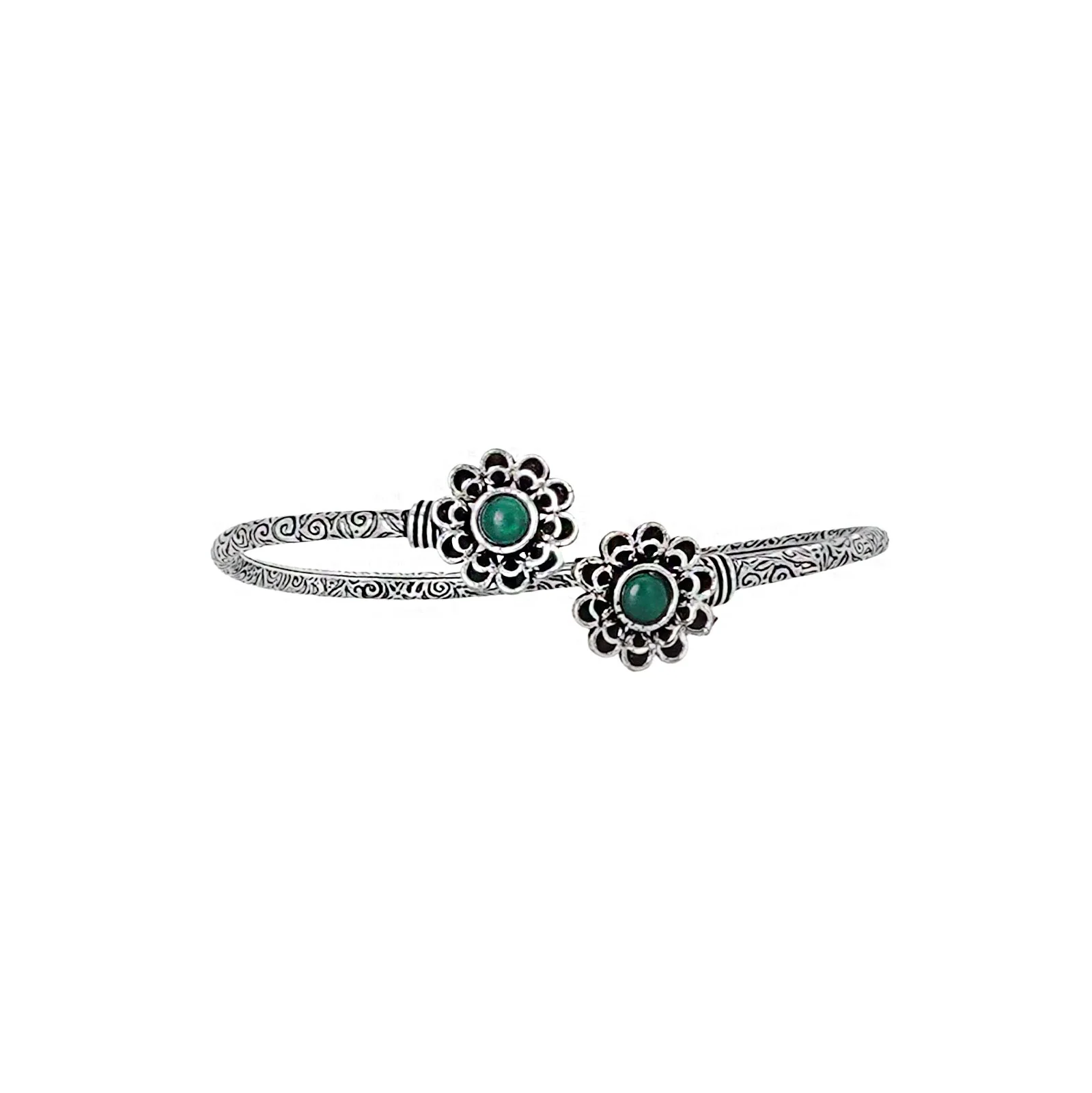 Teejh Chanralatha Silver Oxidised Floral Bracelet - Image 3