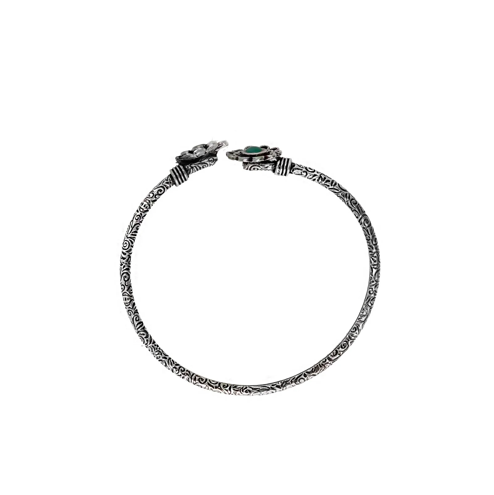 Teejh Chanralatha Silver Oxidised Floral Bracelet - Image 5