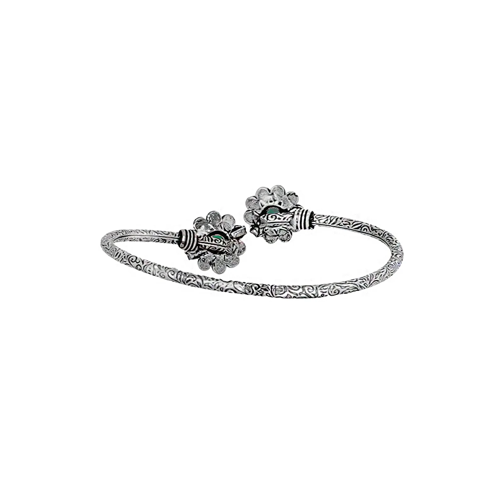 Teejh Chanralatha Silver Oxidised Floral Bracelet - Image 6