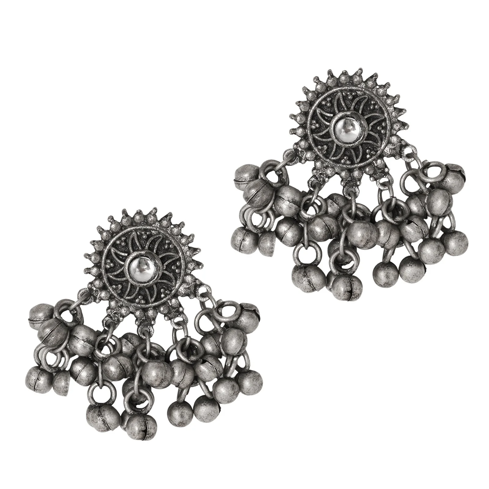 Teejh Chhaya Silver Oxidised Necklace Set - Image 5