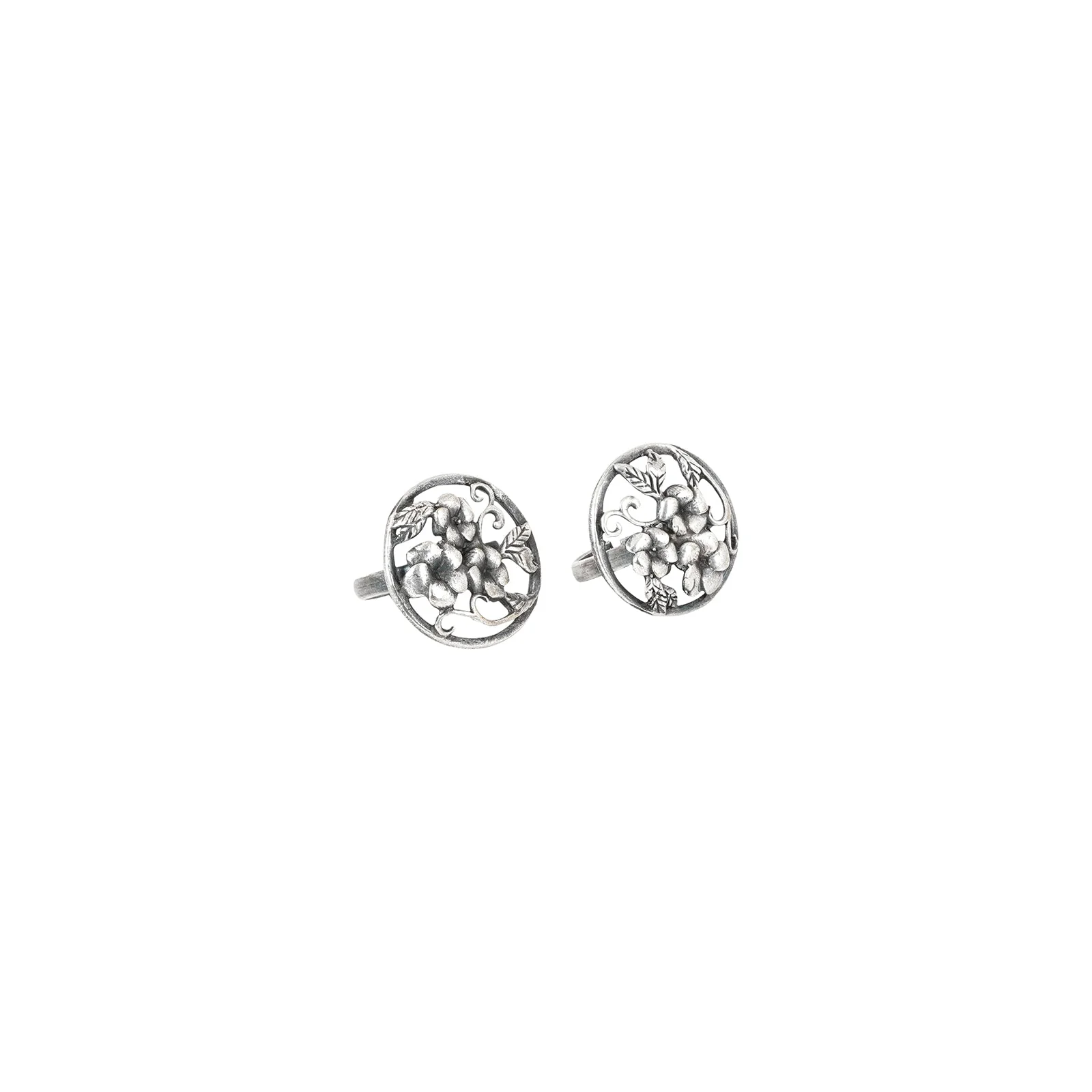 Teejh Daar Silver Oxidised Toe Rings - Image 4