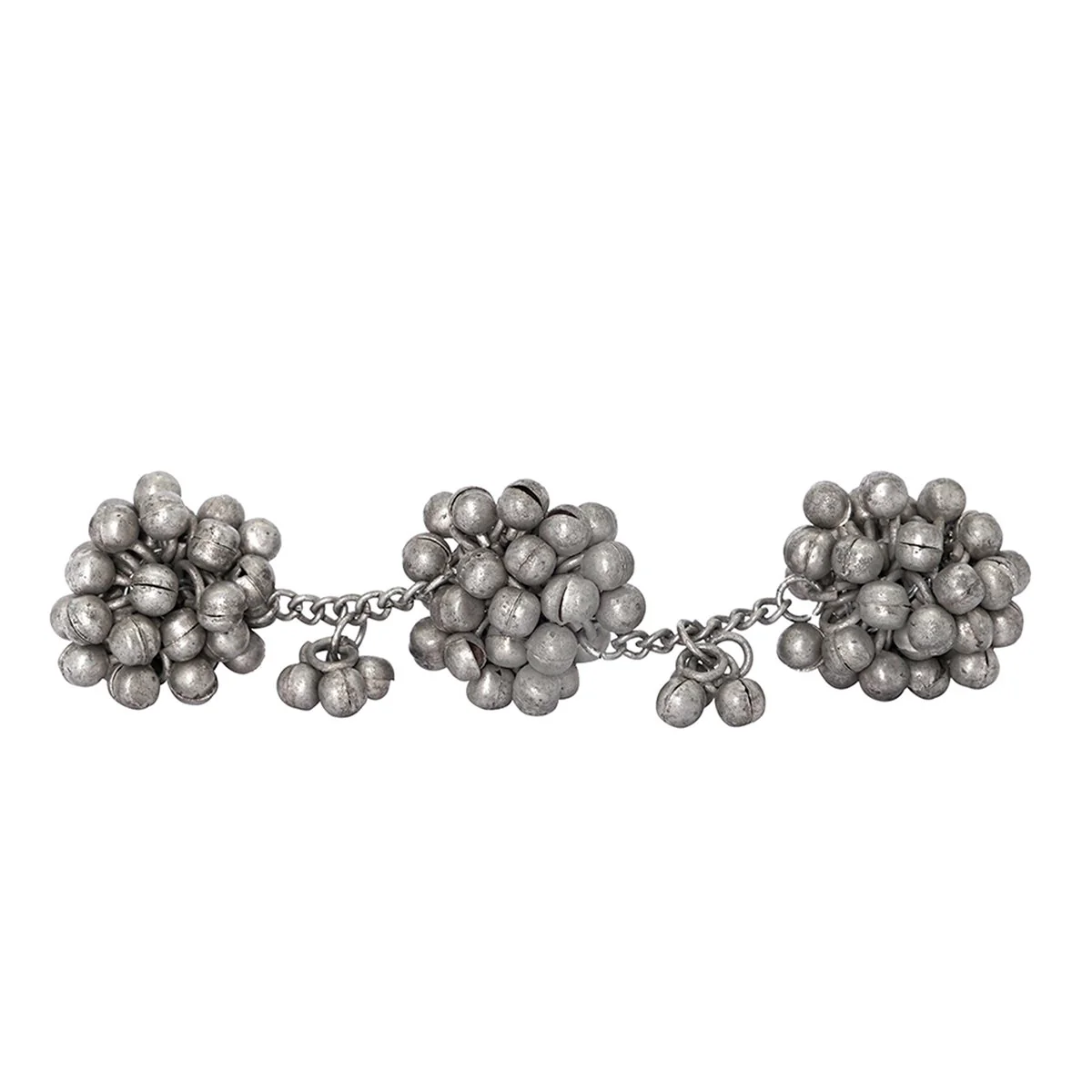 Teejh Damini Silver Oxidised Ghungroo Toe rings - Image 3