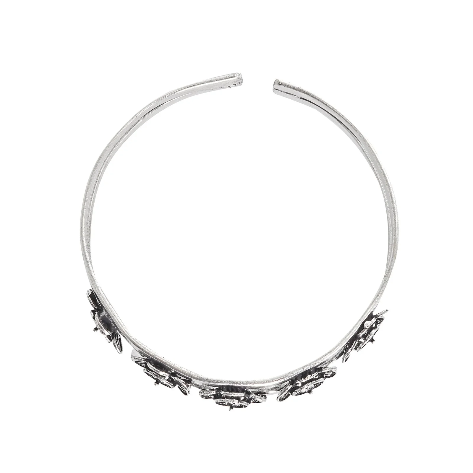 Teejh Dani Silver Oxidised Bracelet Cuff - Image 4