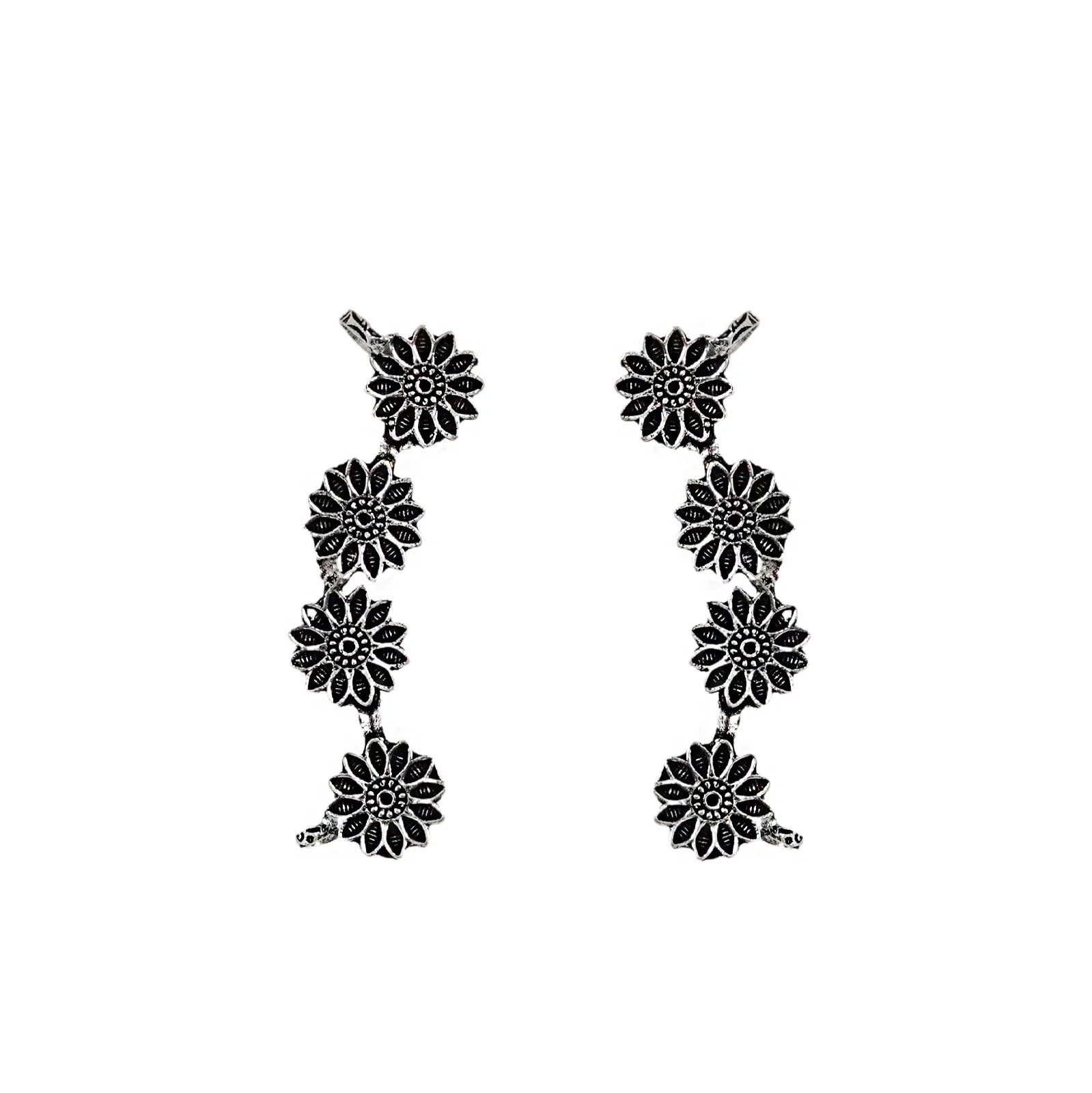 Teejh Darani Silver Oxidised Earcuffs - Image 2