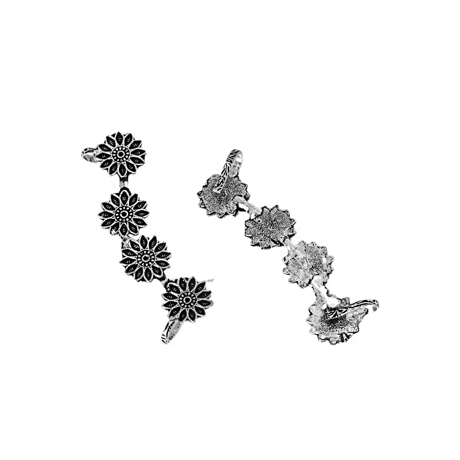 Teejh Darani Silver Oxidised Earcuffs - Image 4