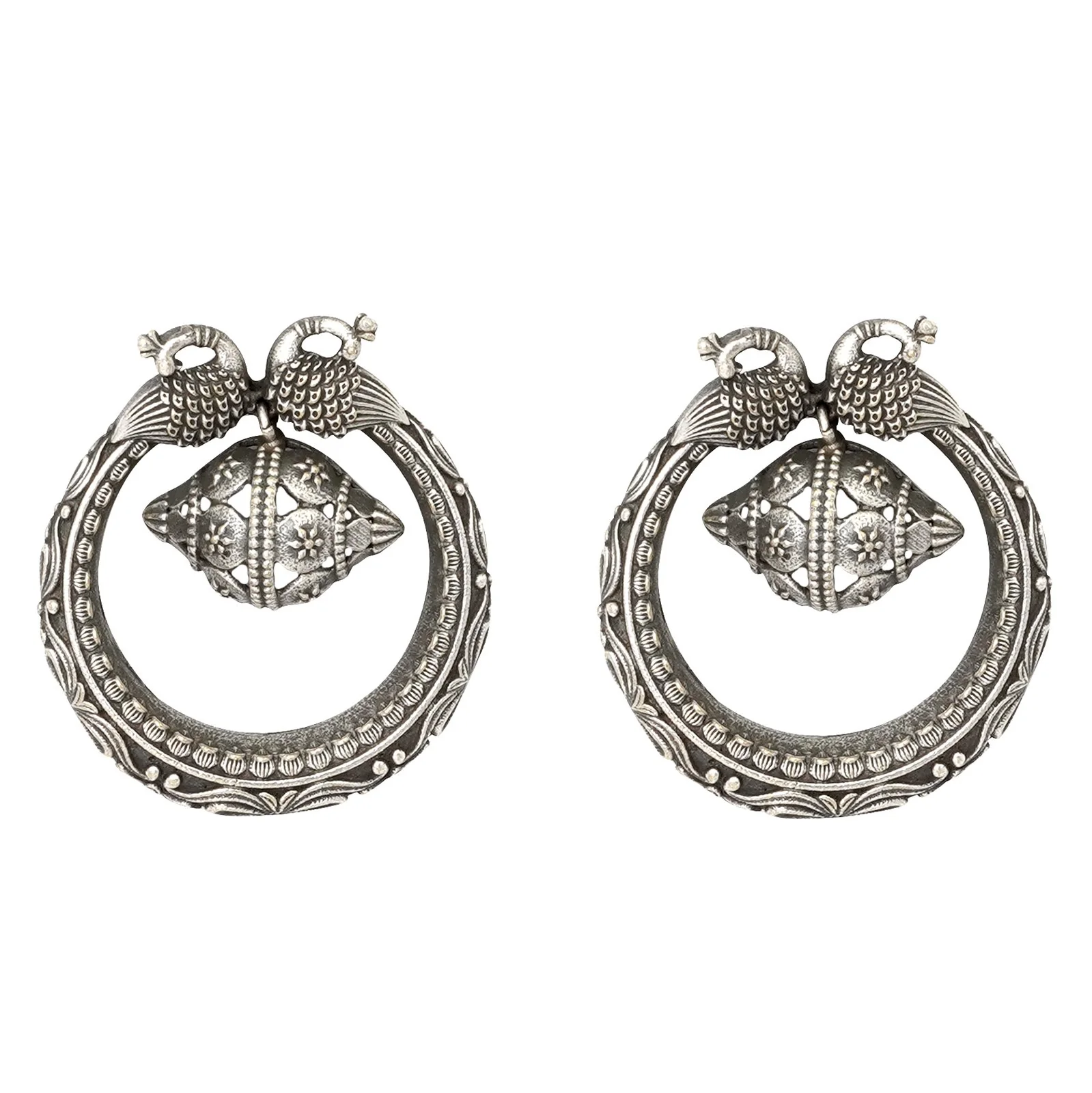 Teejh Darshi Silver Oxidised Earrings - Image 3