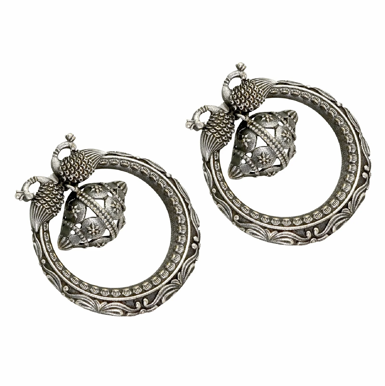 Teejh Darshi Silver Oxidised Earrings - Image 4